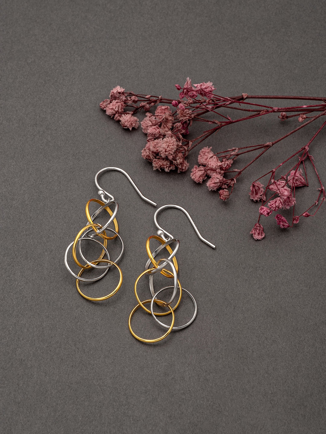 

SILBERRY Contemporary Drop Earrings, Gold
