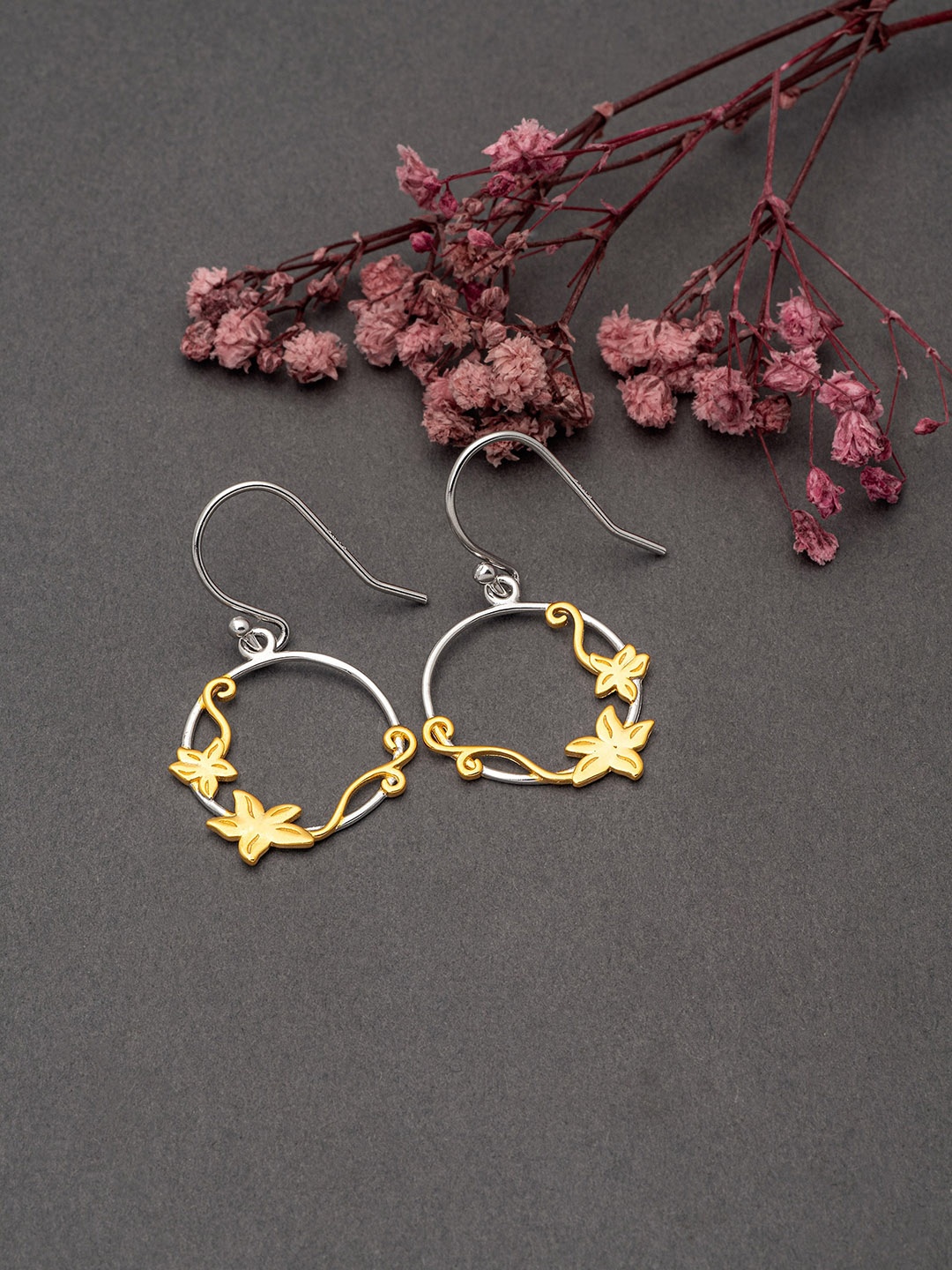 

SILBERRY Contemporary Drop Earrings, Gold