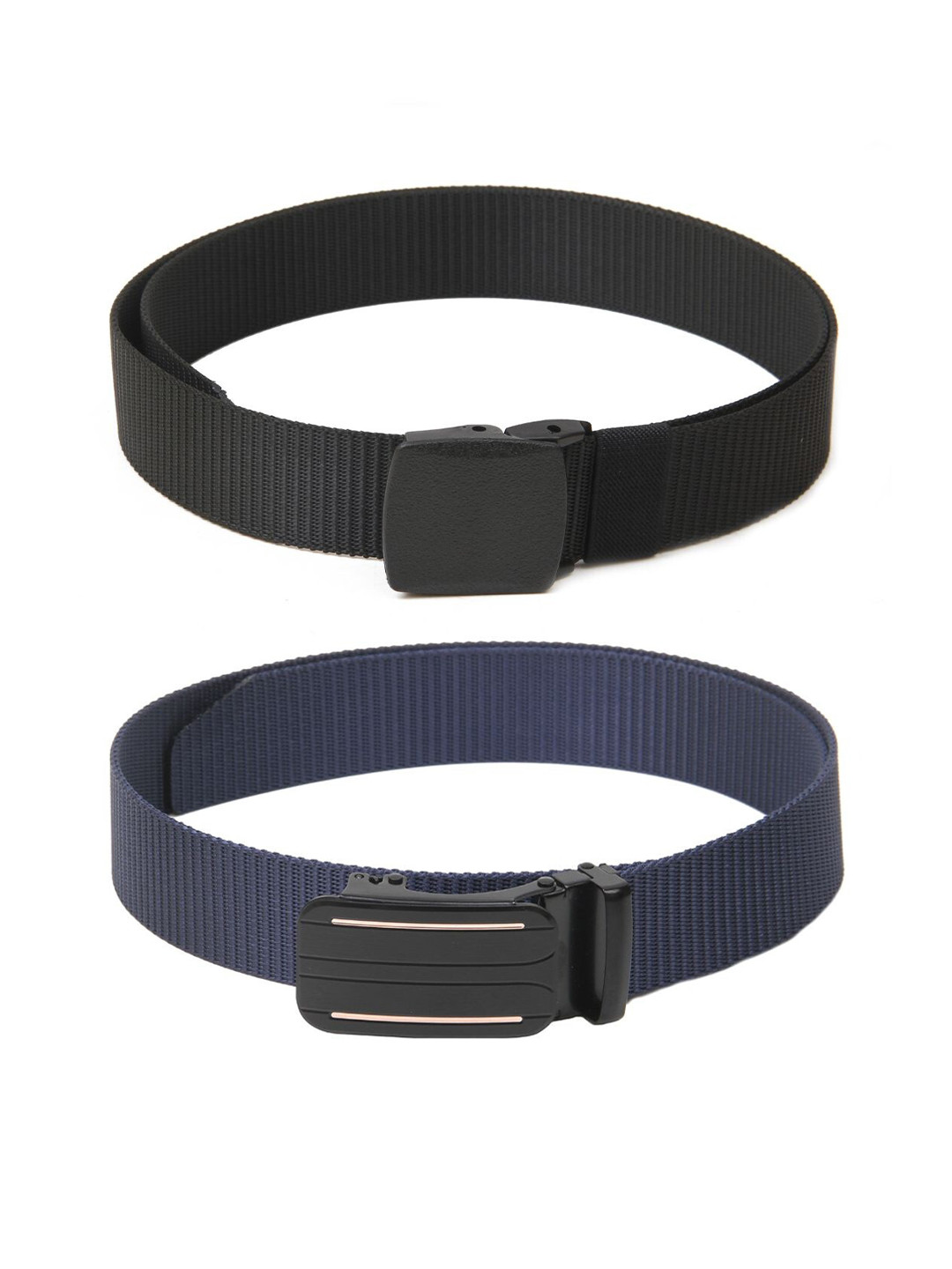 

Calvadoss Men Set of 2 Textured Belt, Black