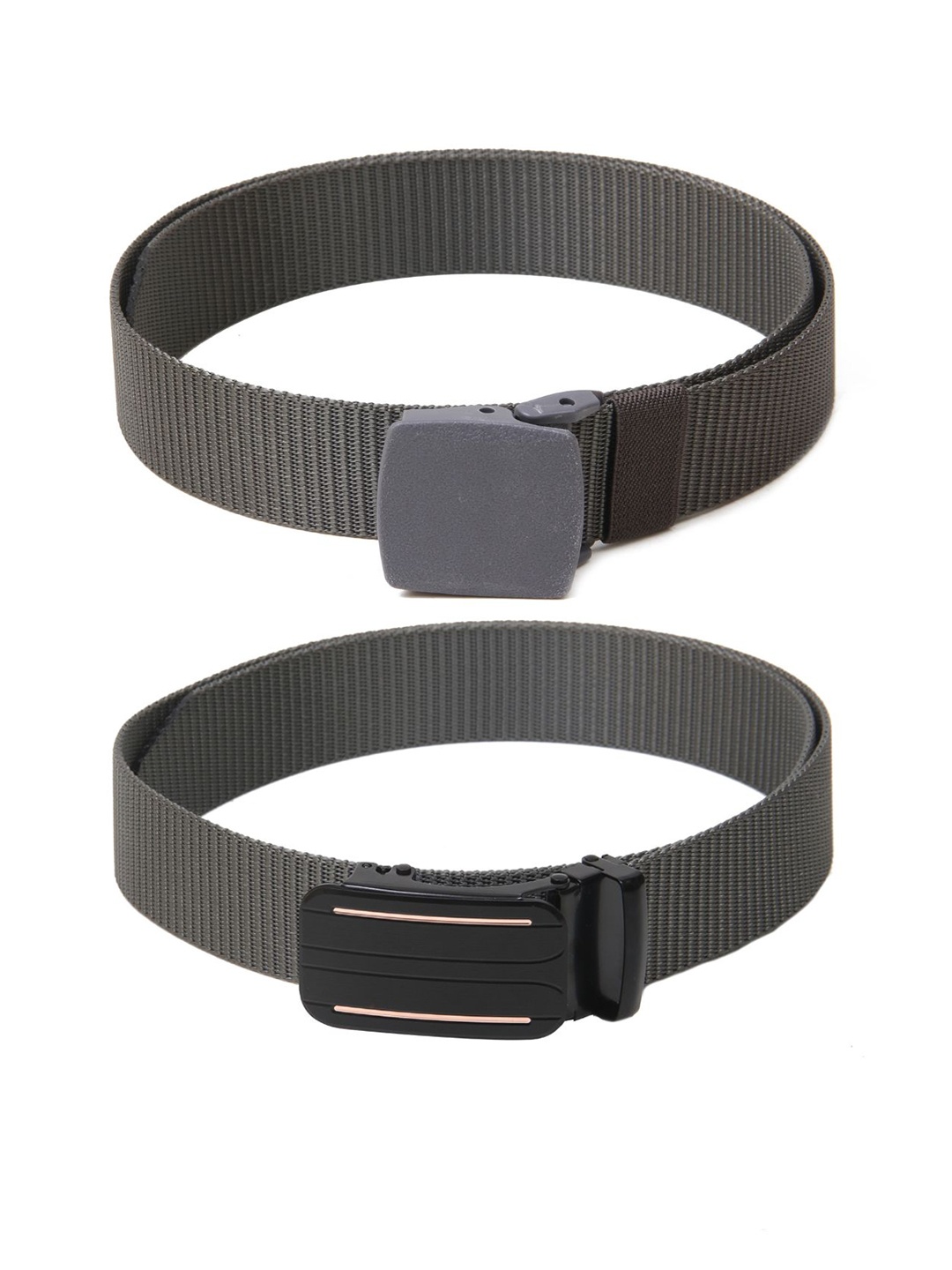 

Calvadoss Men Set of 2 Textured Belt, Grey