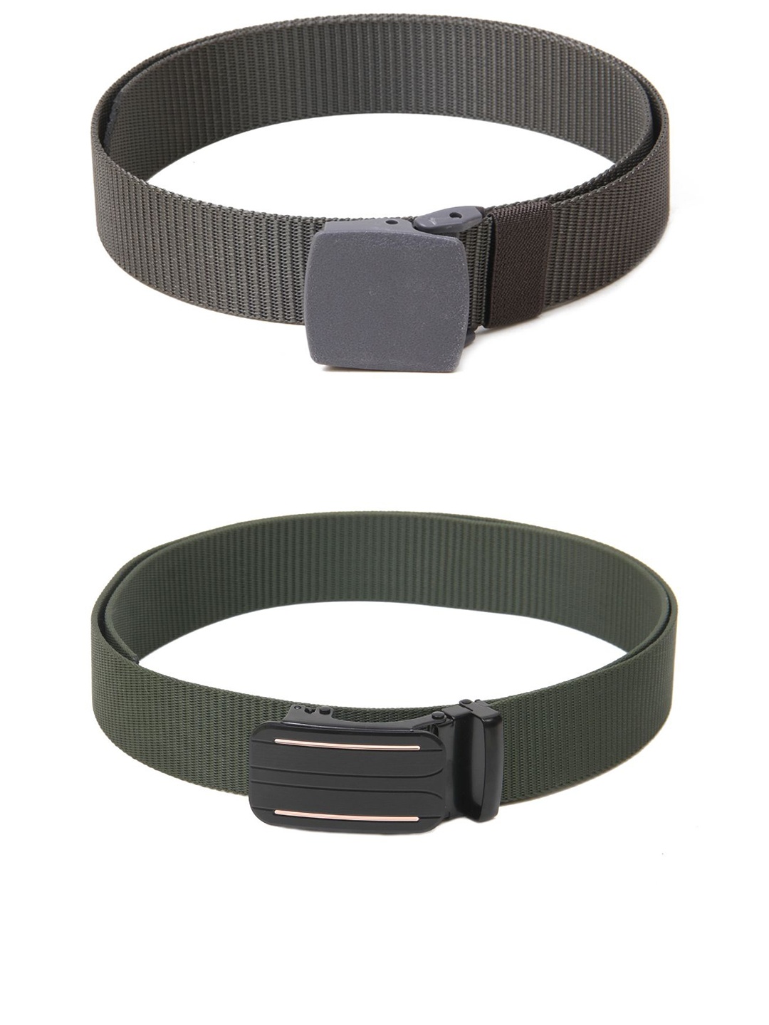 

Calvadoss Girls Set of 2 Textured Belts, Grey