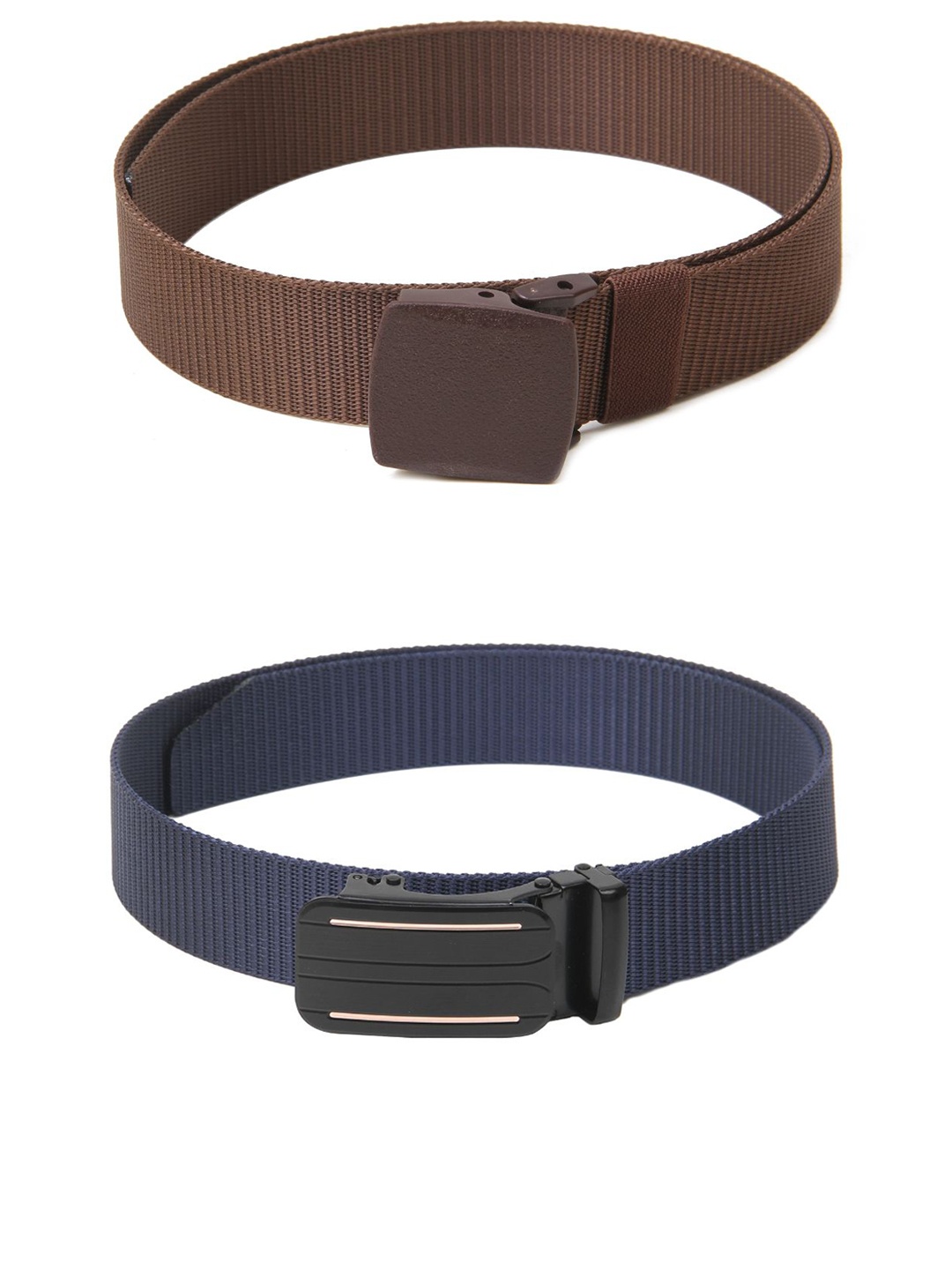 

Calvadoss Girls Set Of 2 Textured Belts, Brown