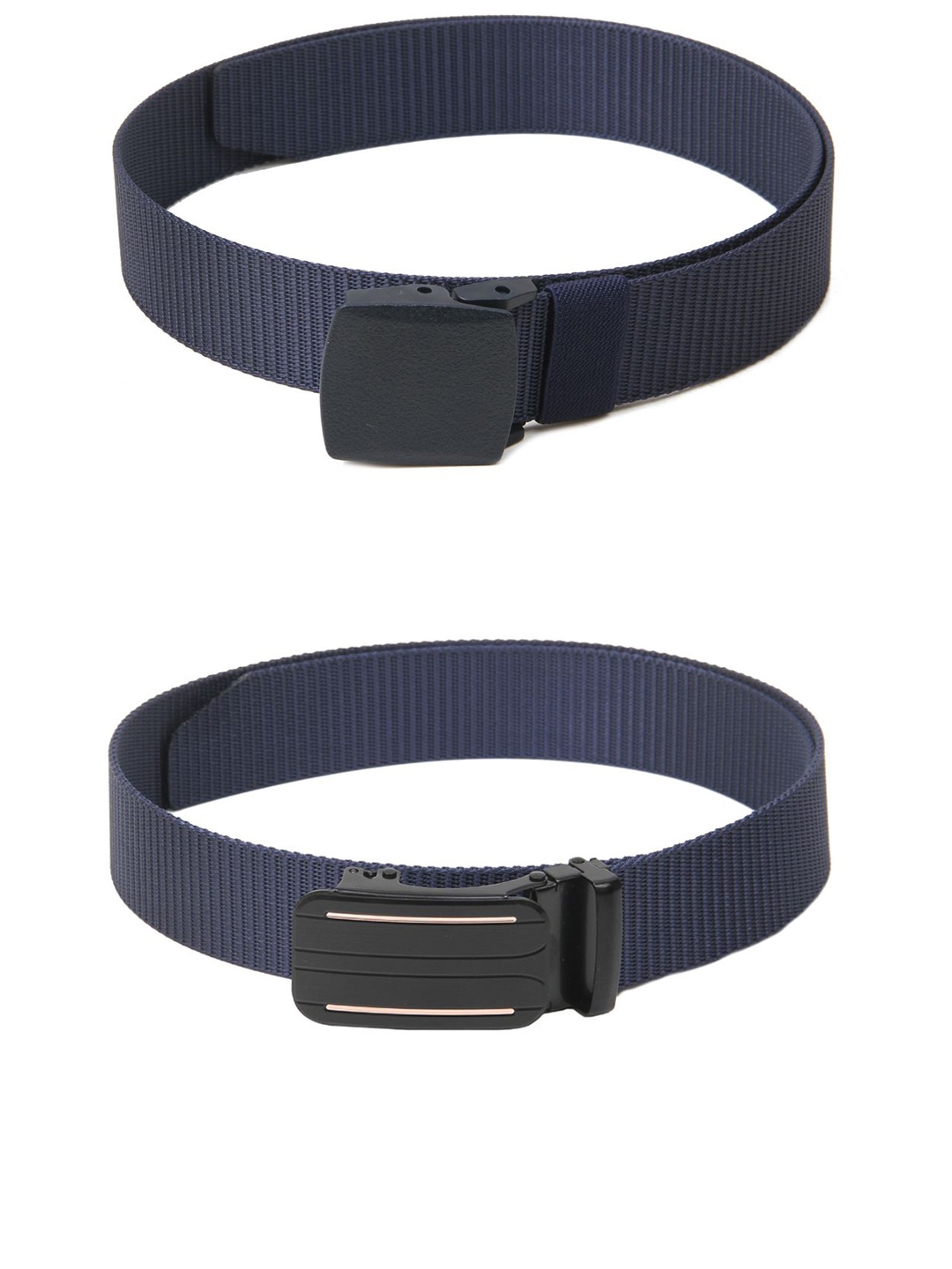 

Calvadoss Girls Set Of 2 Textured Belts, Navy blue