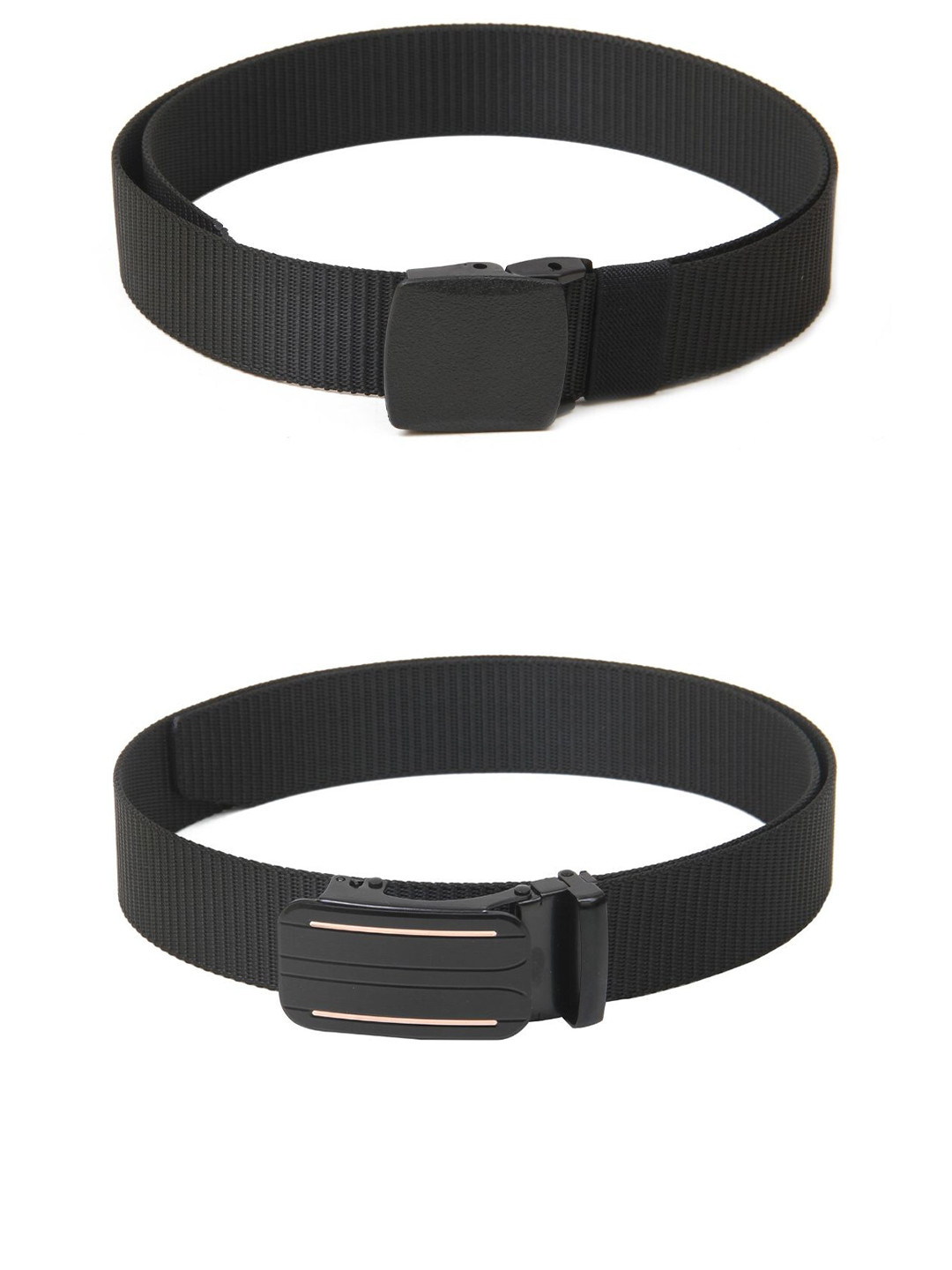 

Calvadoss Girls Set Of 2 Textured Belts, Black
