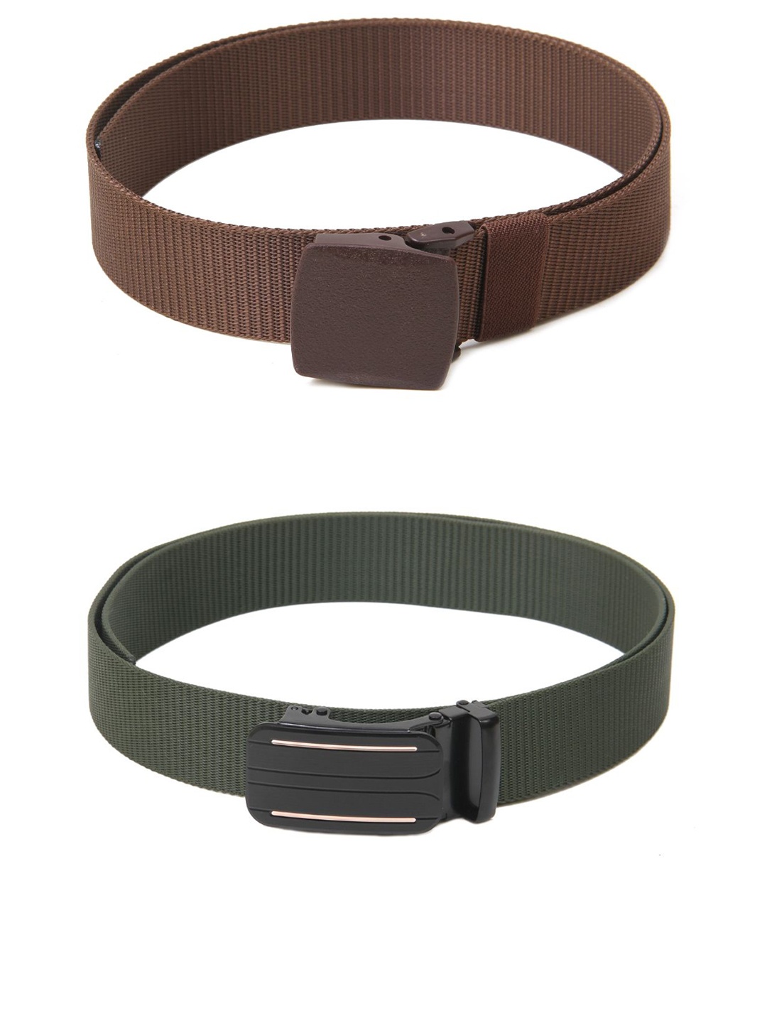 

Calvadoss Girls Set of 2 Textured Belts, Brown