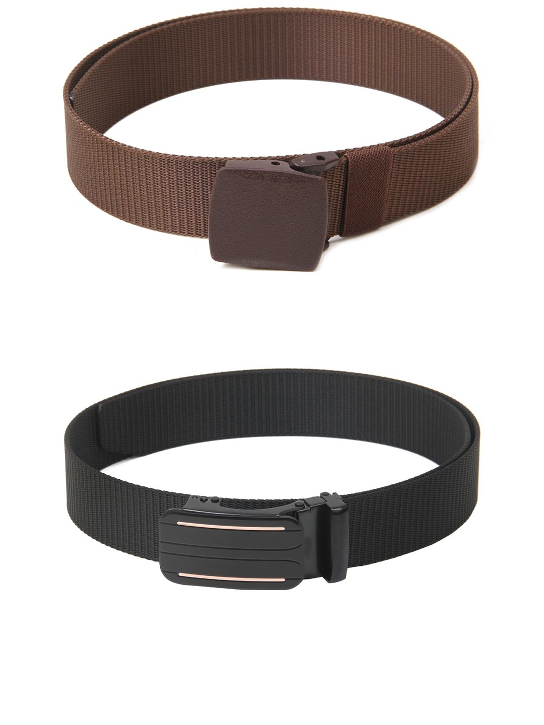 

Calvadoss Girls Set Of 2 Textured Belts, Brown