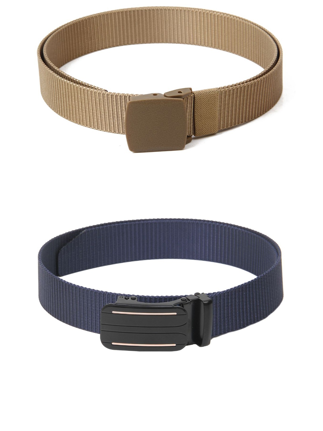 

Calvadoss Girls Set Of 2 Textured Belt, Beige