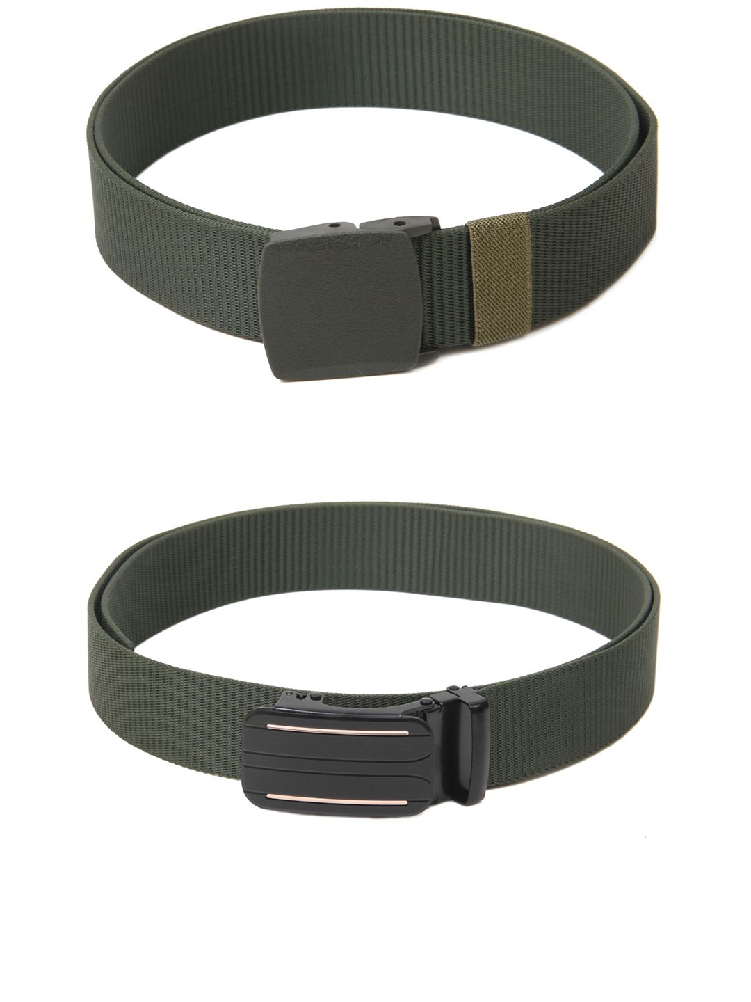 

Calvadoss Girls Set Of 2 Textured Wide Belts, Green