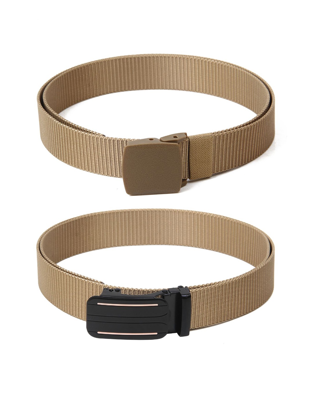 

Calvadoss Girls Set of 2 Textured Belts, Beige