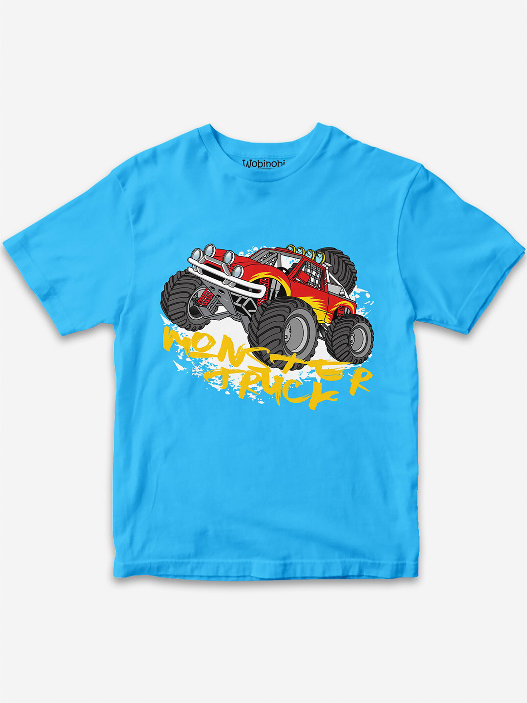 

Wobinobi Boys Car Print Bio Finish Pure Cotton T-shirt, Blue