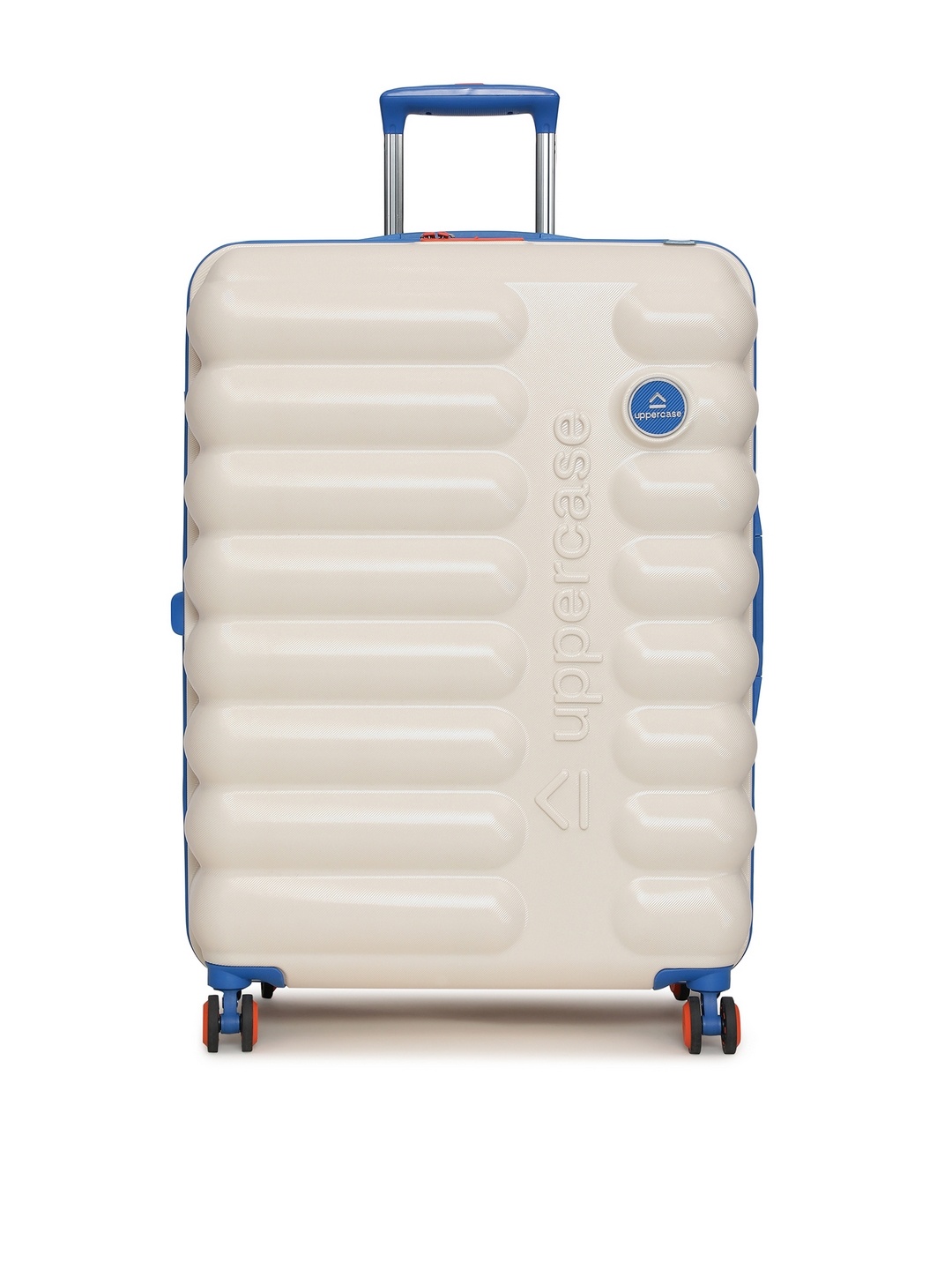 

uppercase Astro Textured Lightweight Hard Sided Large Trolley Suitcase, Beige