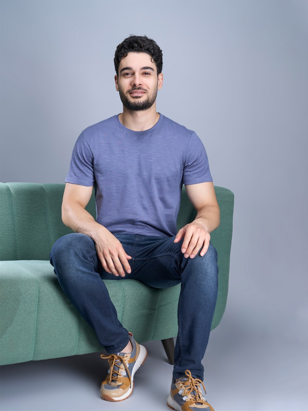 

MAXZONE Round Neck Cotton T-shirt, Lavender