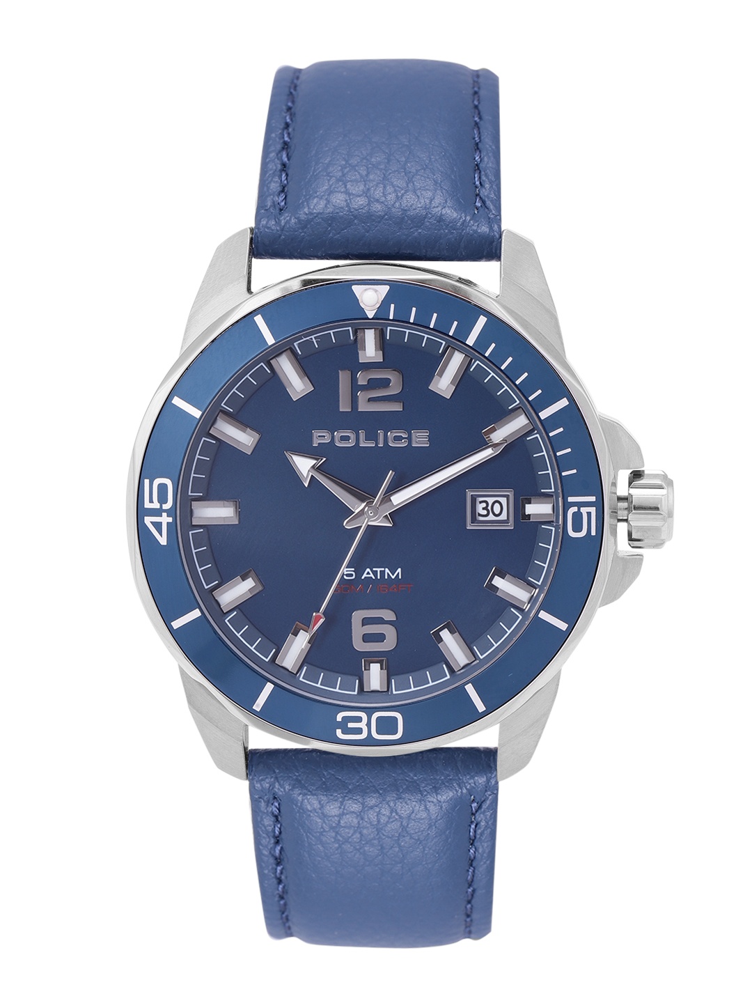 

Police Men Leather Straps Analogue Watch PLPEWJB2228101, Blue