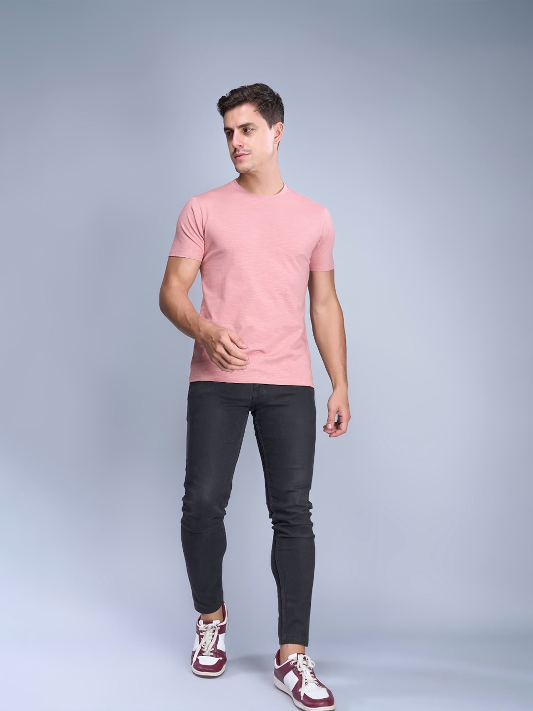 

MAXZONE Obsession Round Neck Cotton T-shirt, Pink