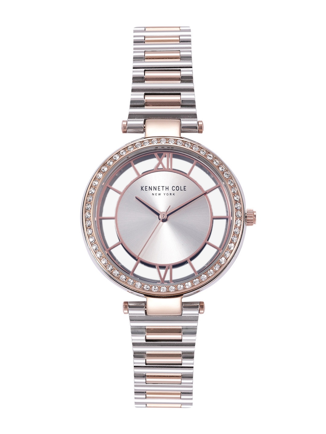 

Kenneth Cole Women Embellished Bracelet Style Analogue Watch KCWLG0032902LD-Silver