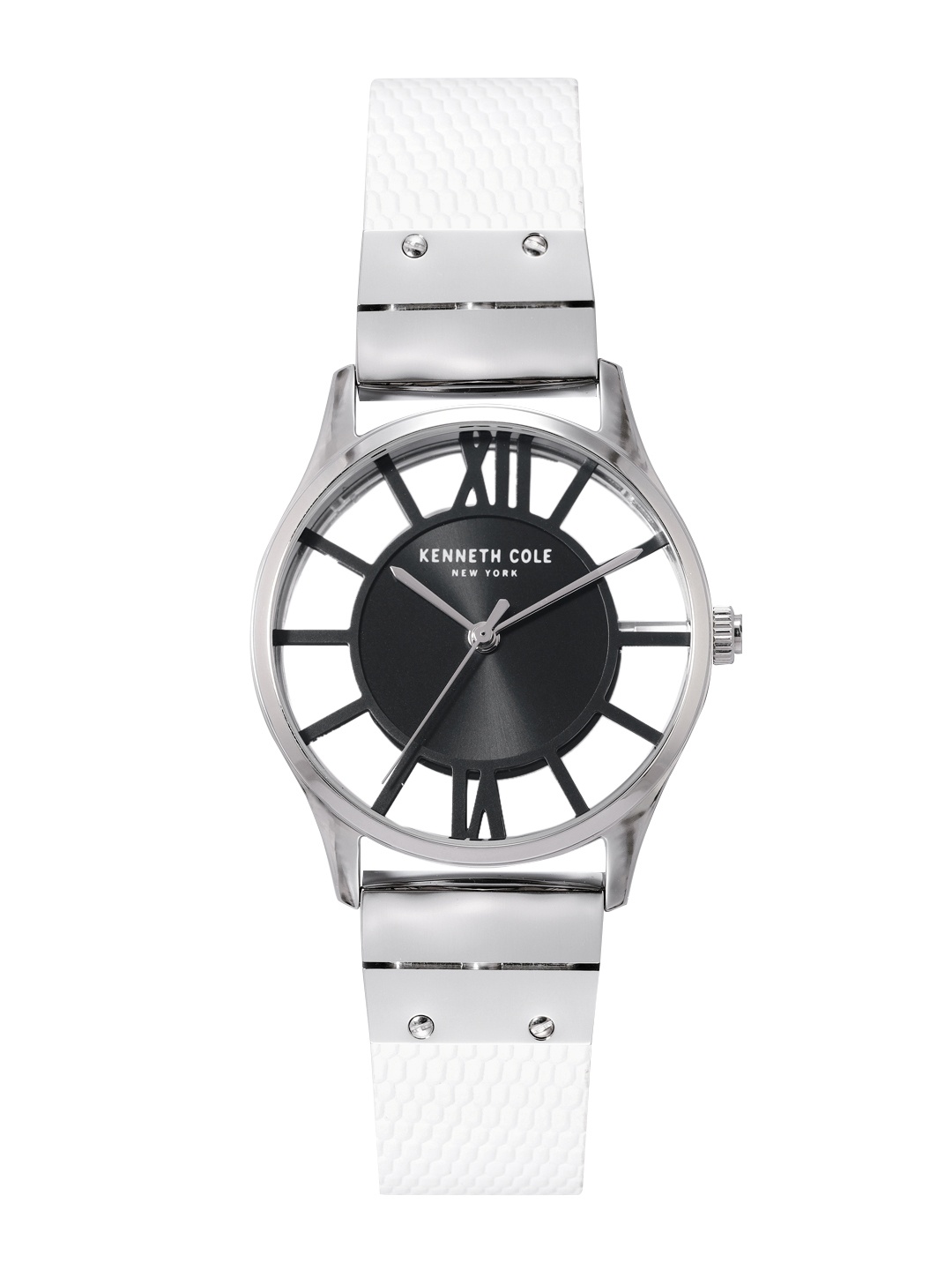 

Kenneth Cole Women Textured Leather Analogue Watch NDKCWLA2106001LD-Black