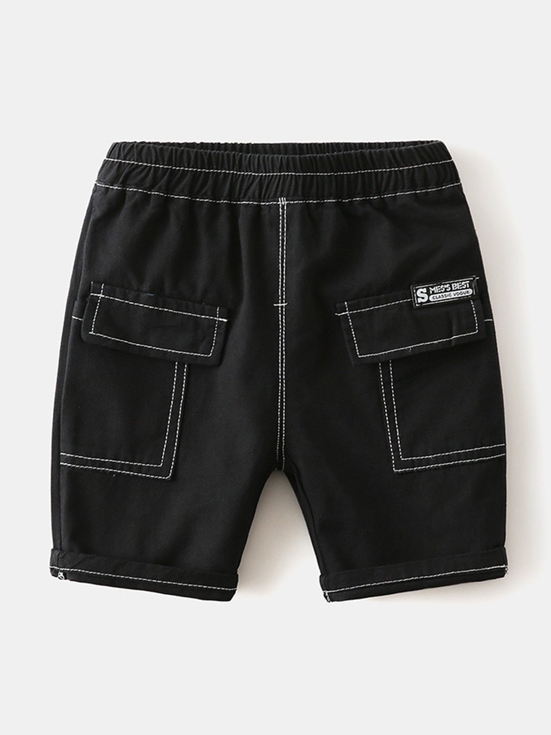 

StyleCast Boys Mid Rise Denim Shorts, Black