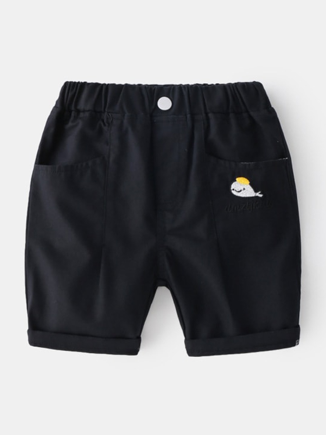

StyleCast Boys Black Mid Rise Cotton Shorts