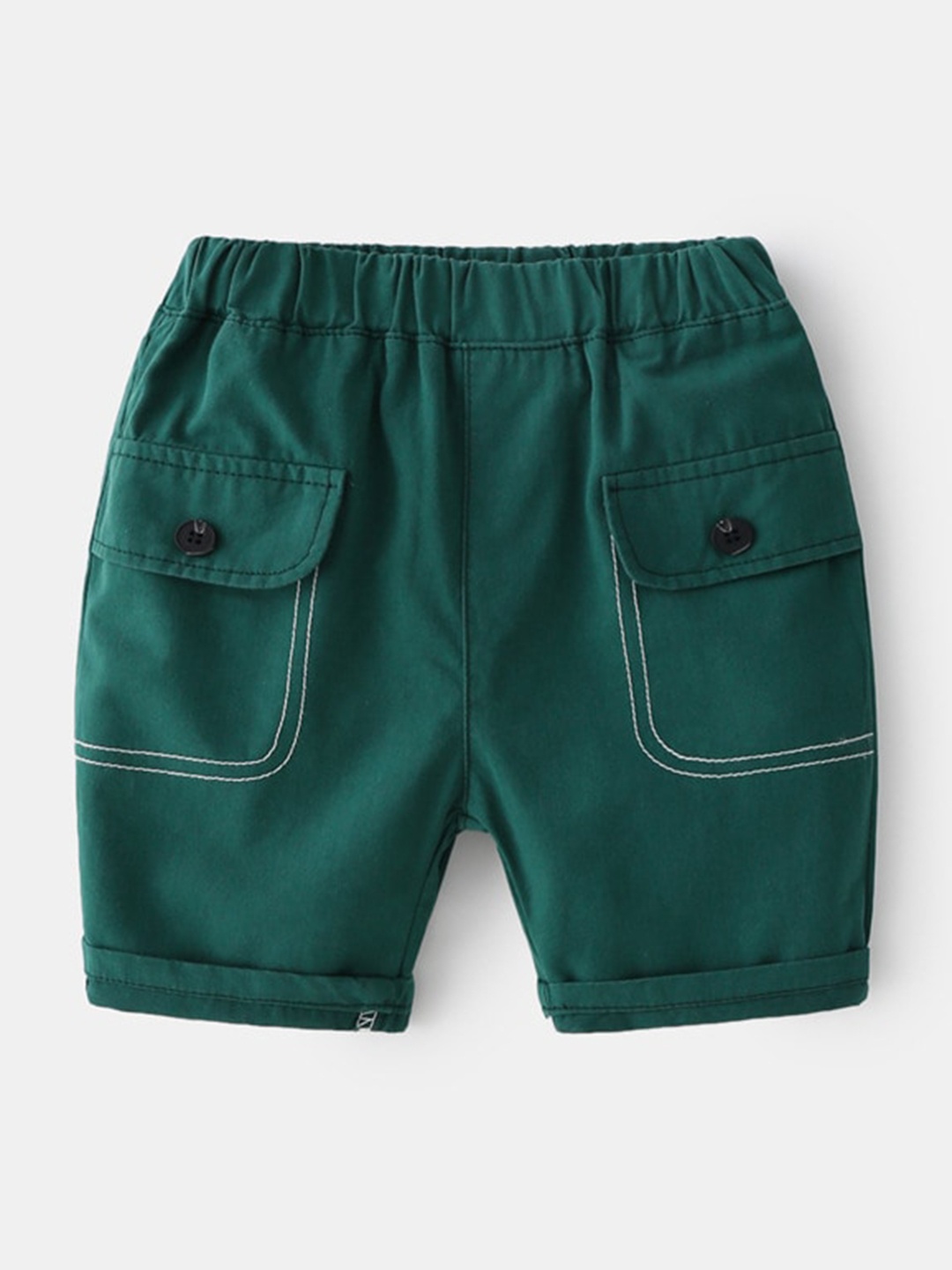 

StyleCast Boys Green Mid-Rise Regular Fit Cotton Shorts