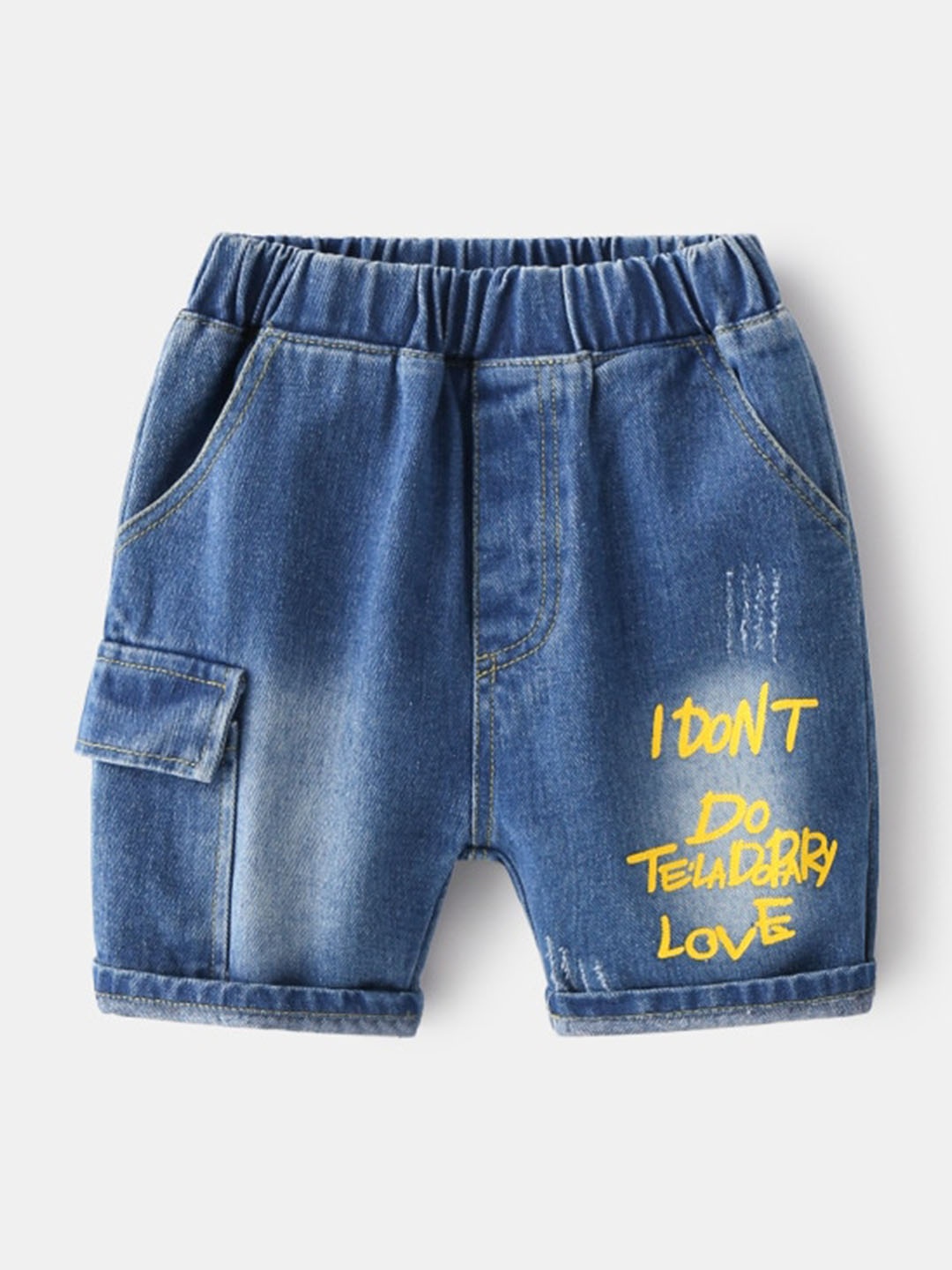 

StyleCast Boys Printed Denim Shorts, Blue