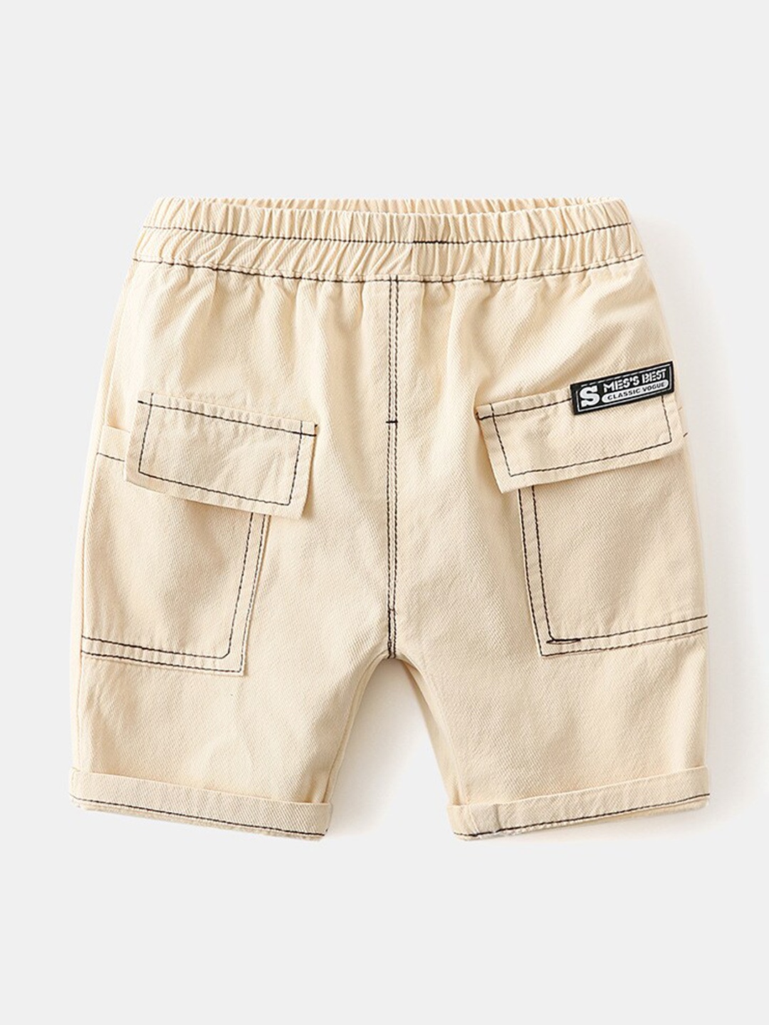 

StyleCast Beige-Coloured Boys Mid-Rise Cargo Shorts