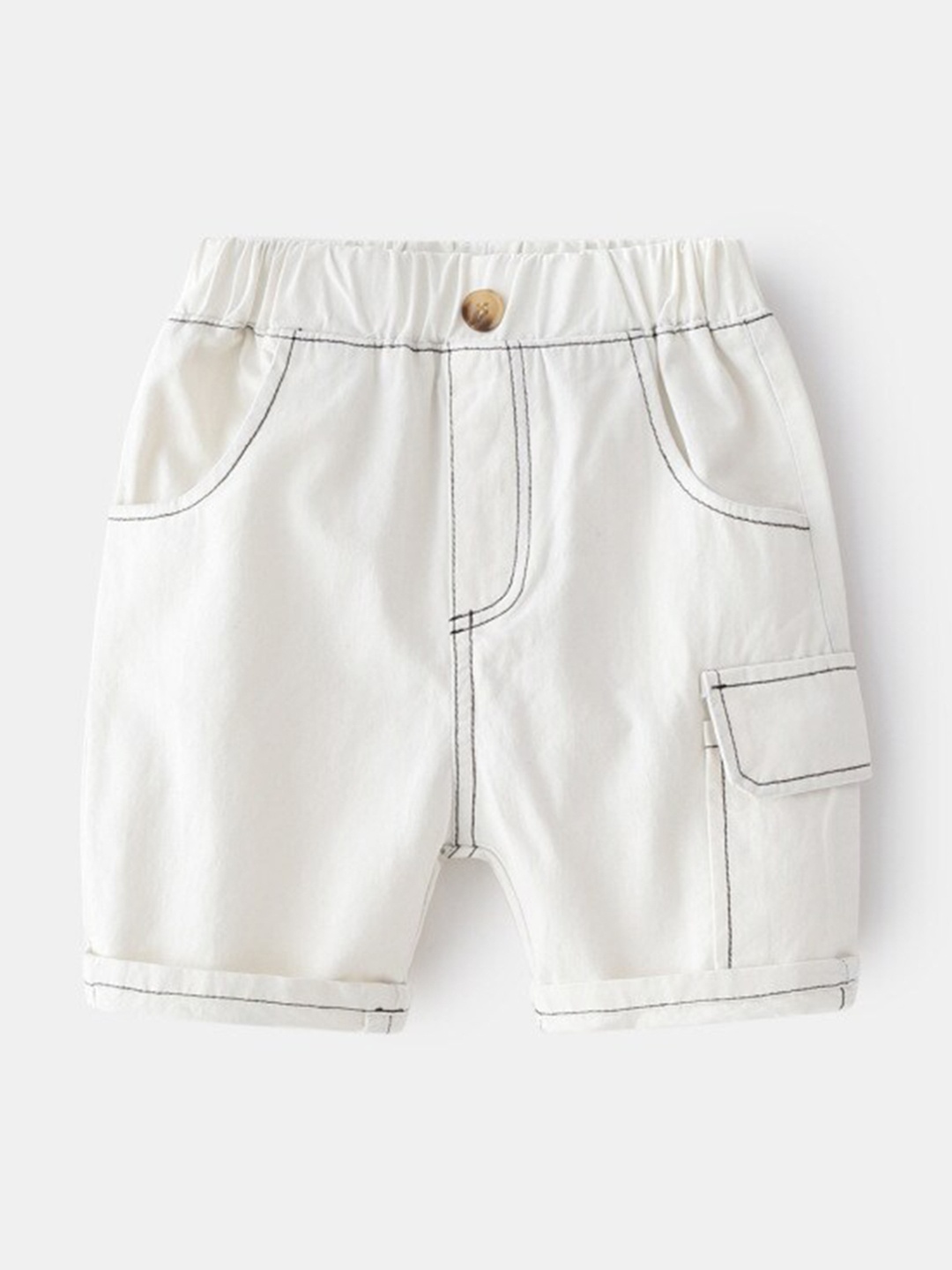 

StyleCast Boys White Mid-Rise Regular Shorts