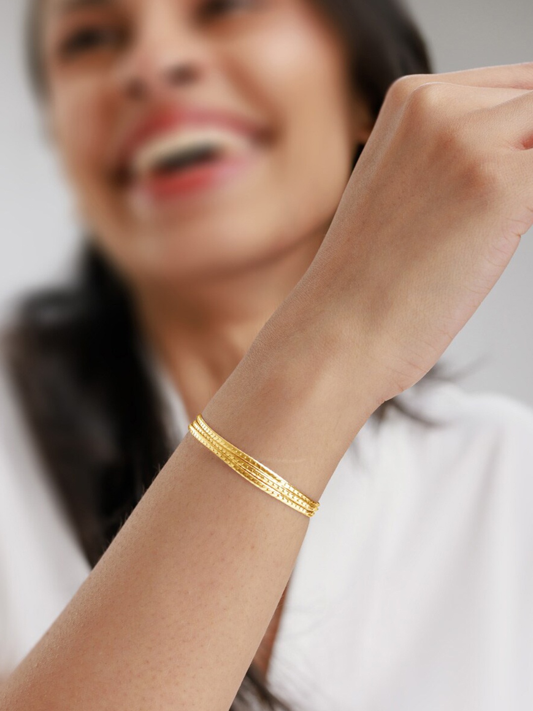 

Trisu Sterling Silver Gold-Plated Wraparound Bracelet