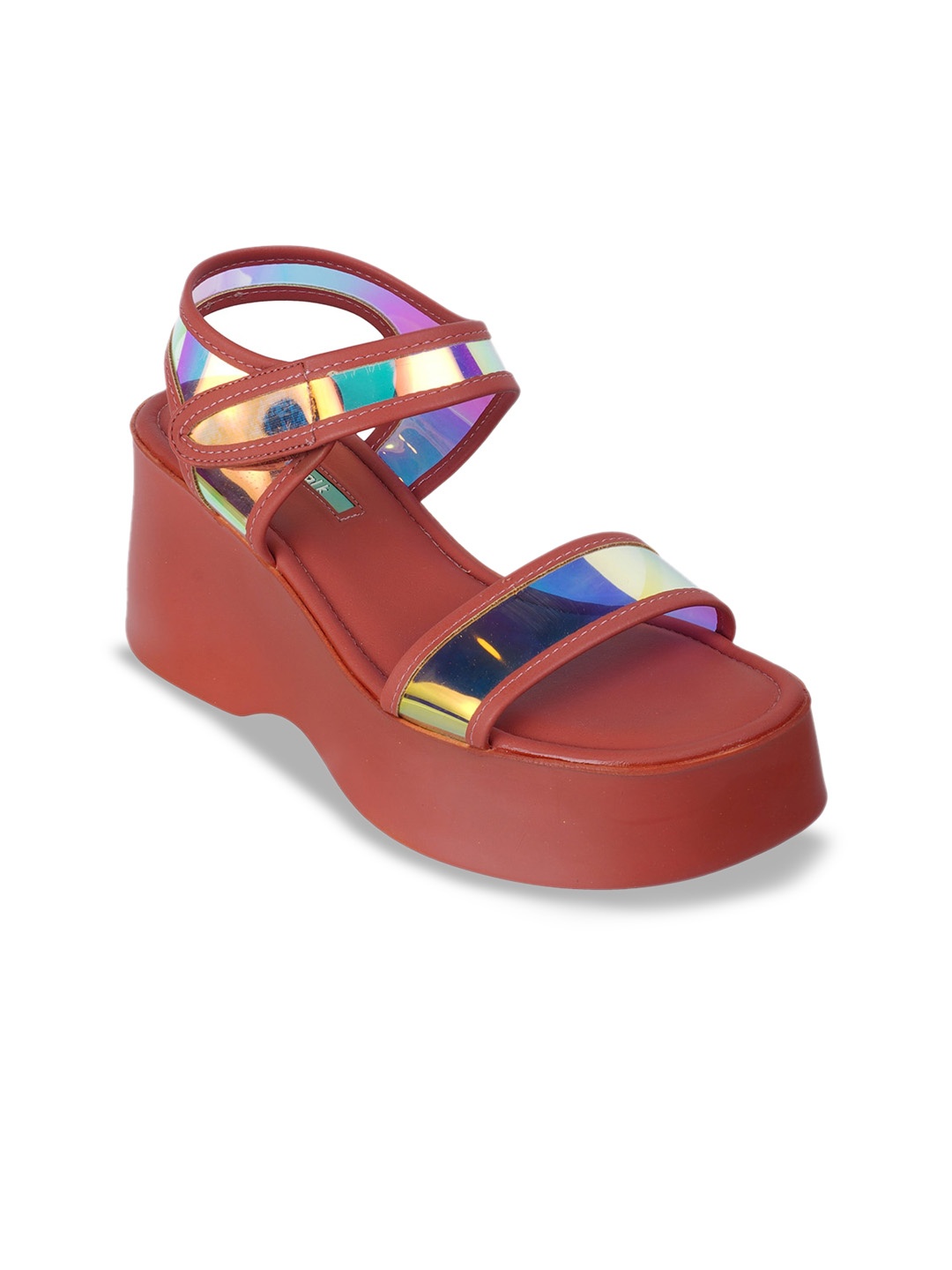 

Catwalk Colourblocked Wedge Heels, Pink