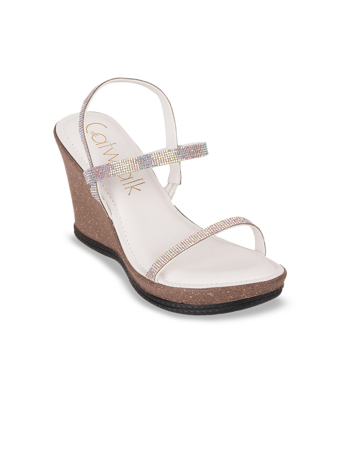 

Catwalk Embellished Wedge Heels, White