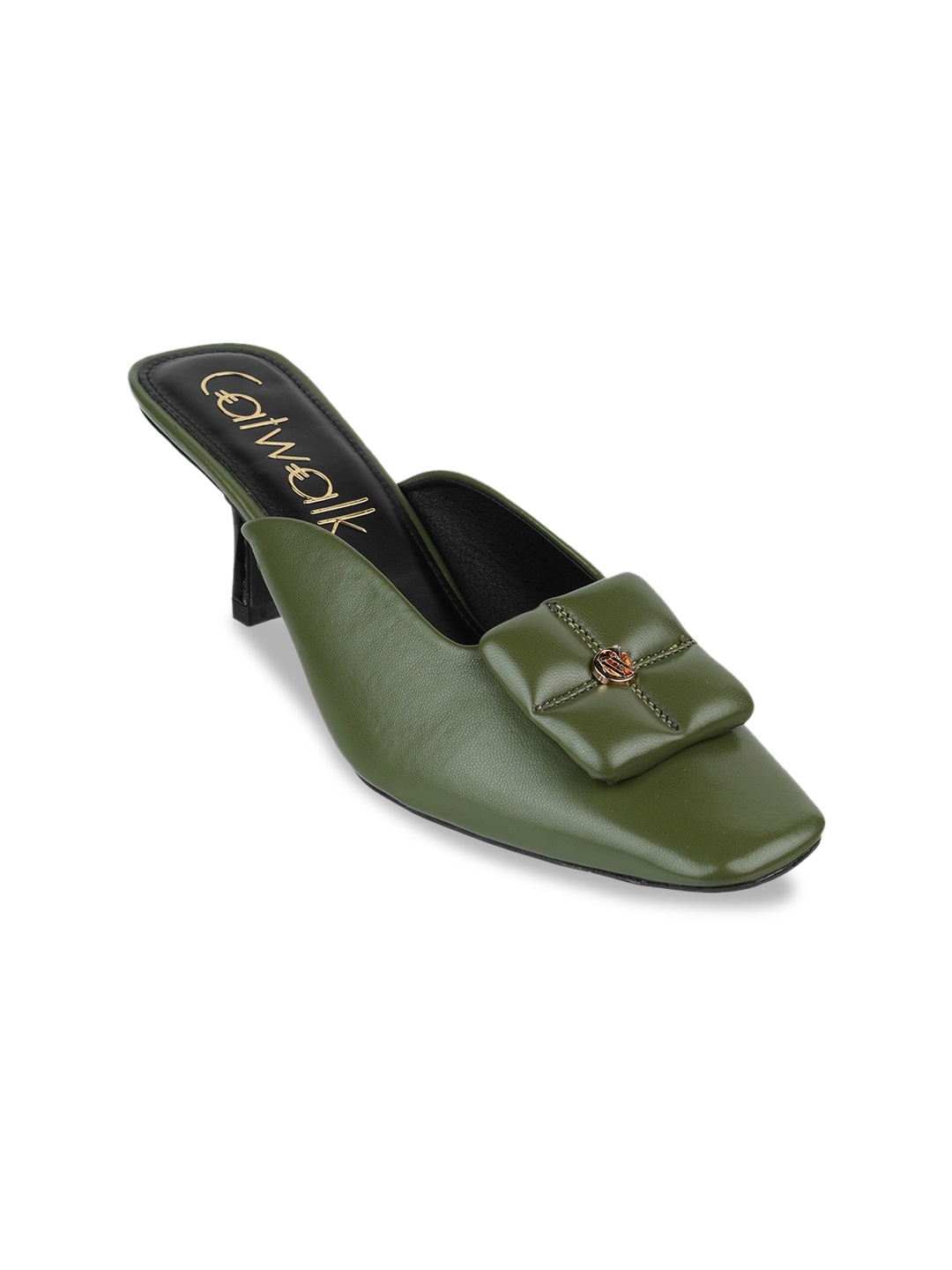 

Catwalk Embellished Stilleto Heeled Mules, Green