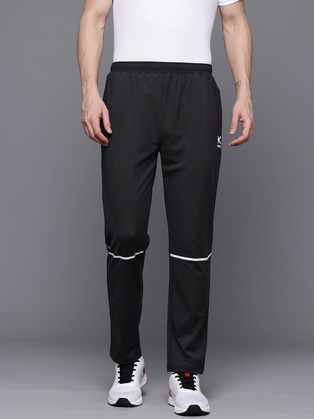

HRX by Hrithik Roshan Men Solid Regular Fit Track Pants, Black