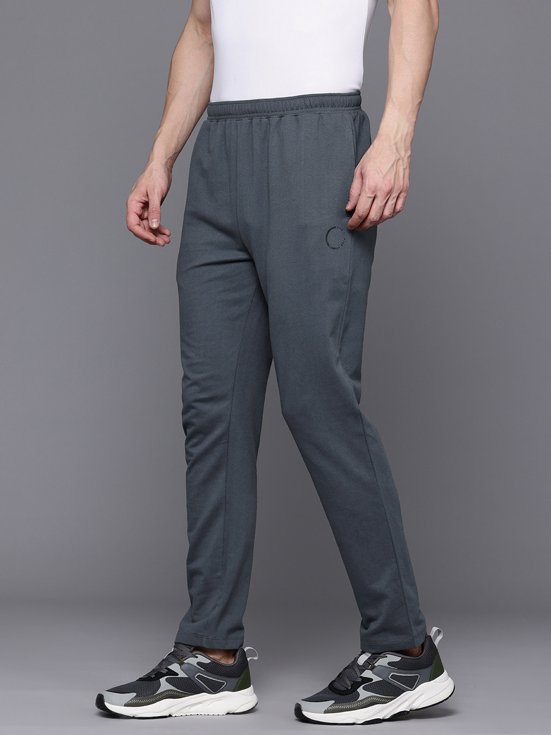 

HRX by Hrithik Roshan Men Solid Regular Fit Track Pants, Charcoal