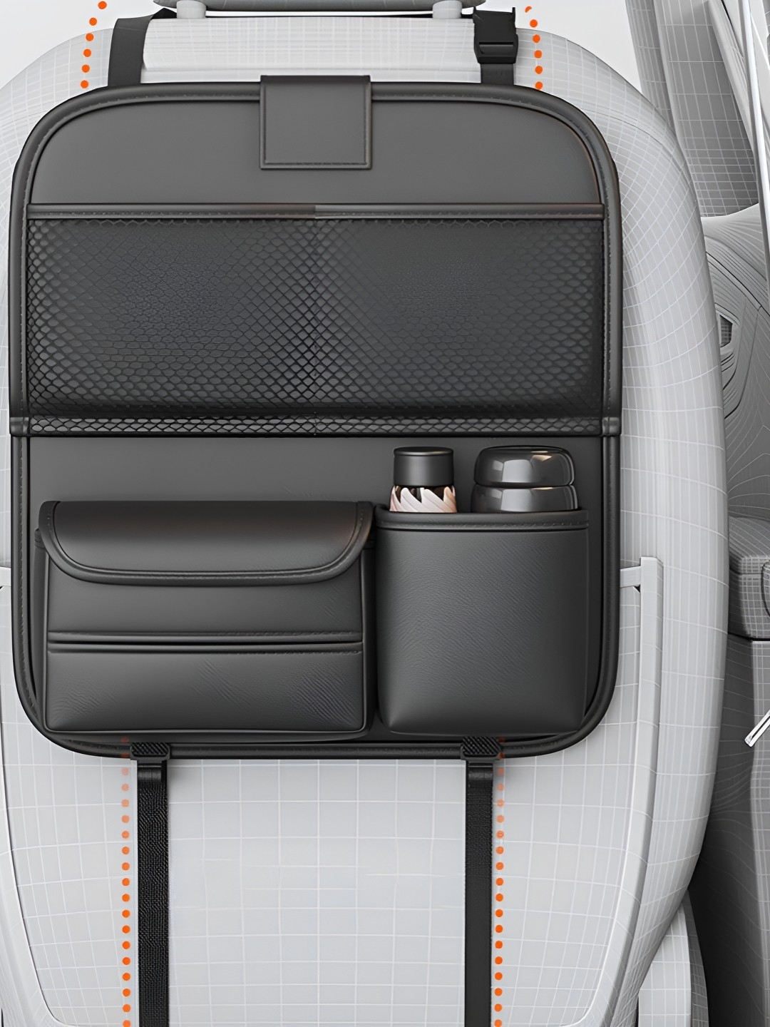 

Arhat Organizers Black Regular Car Back Seat Organizer With Tray