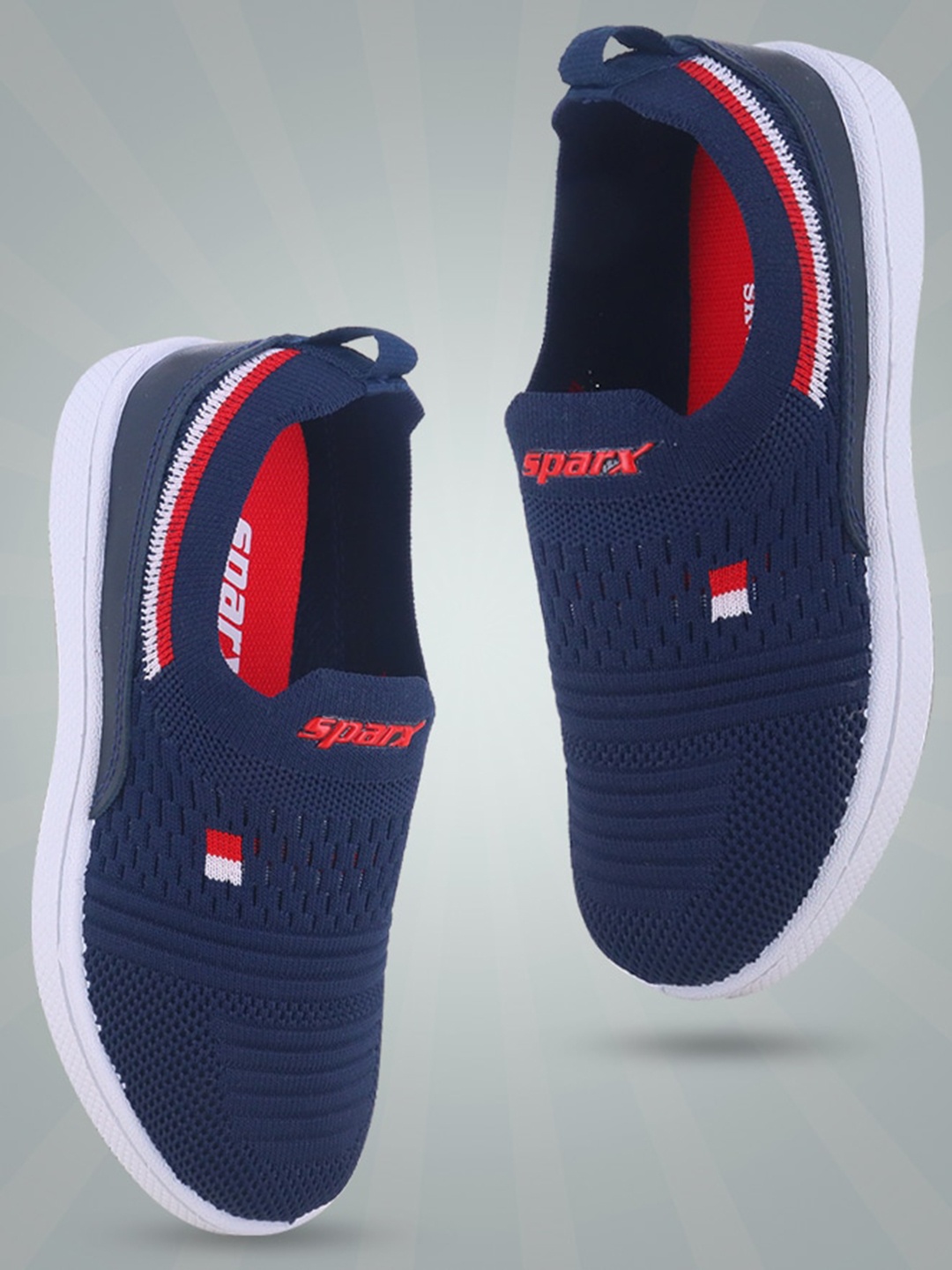 

Sparx Boys Textured Slip-On Sneakers, Navy blue