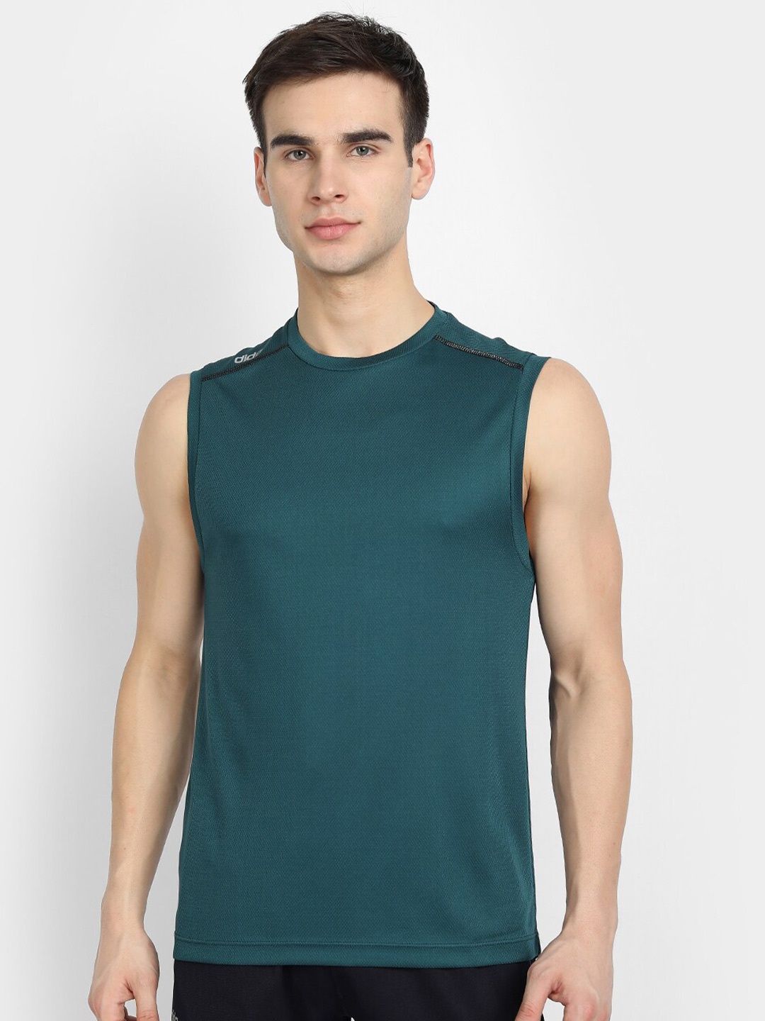 

DIDA Round Neck Dri-FIT Sleeveless T-shirt, Sea green