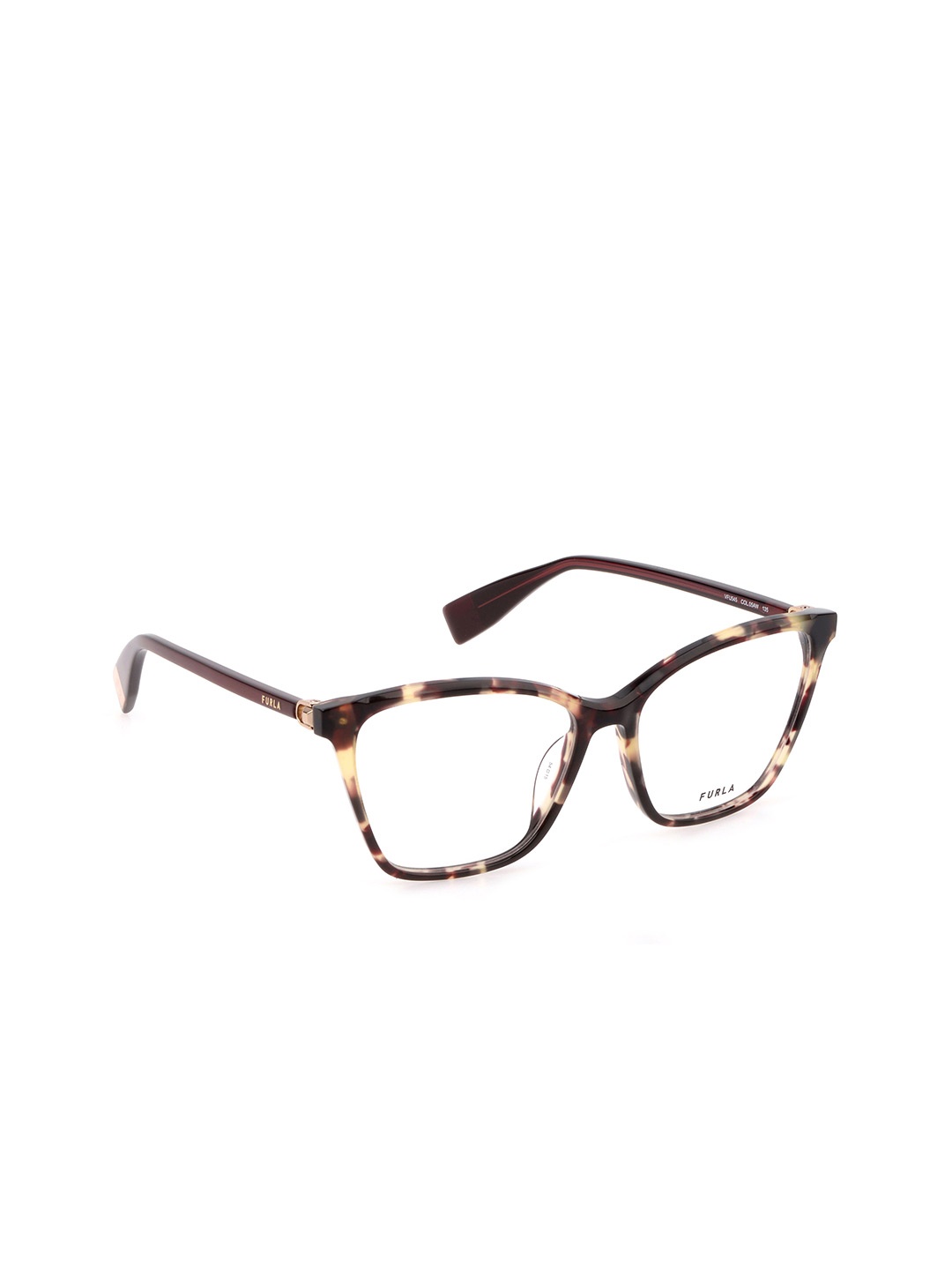 

Furla Women Abstract Printed Full Rim Square Frames VFU545545AWFR, Brown