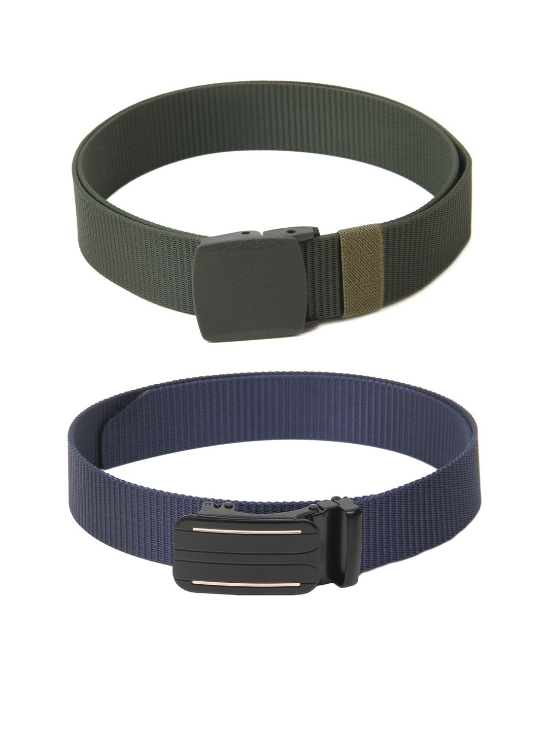 

Calvadoss Girls Set of 2 Textured Belts, Green