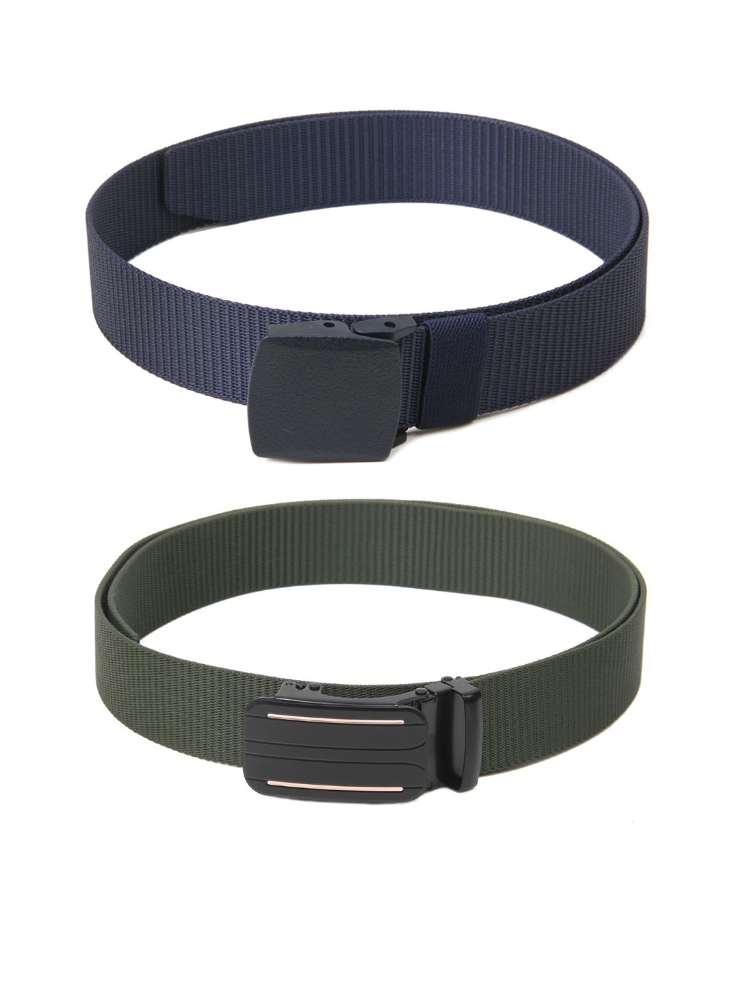 

Calvadoss Girls Set Of 2 Textured Canvas Belt, Navy blue