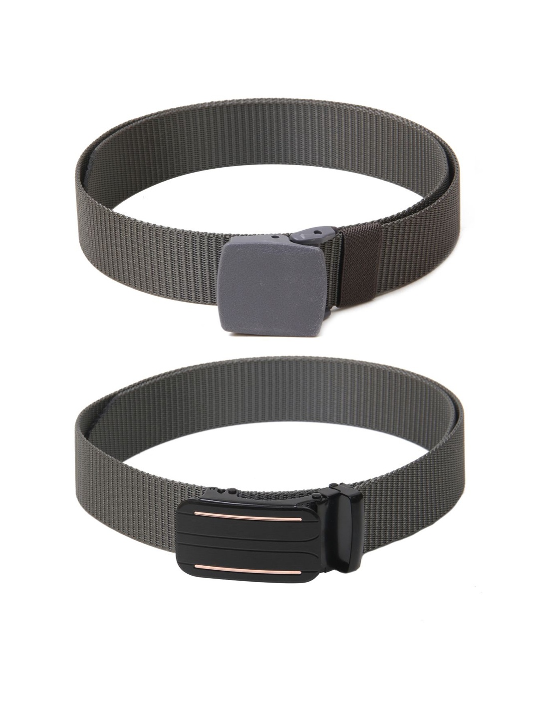 

Calvadoss Girls Set of 2 Textured Canvas Belts, Grey