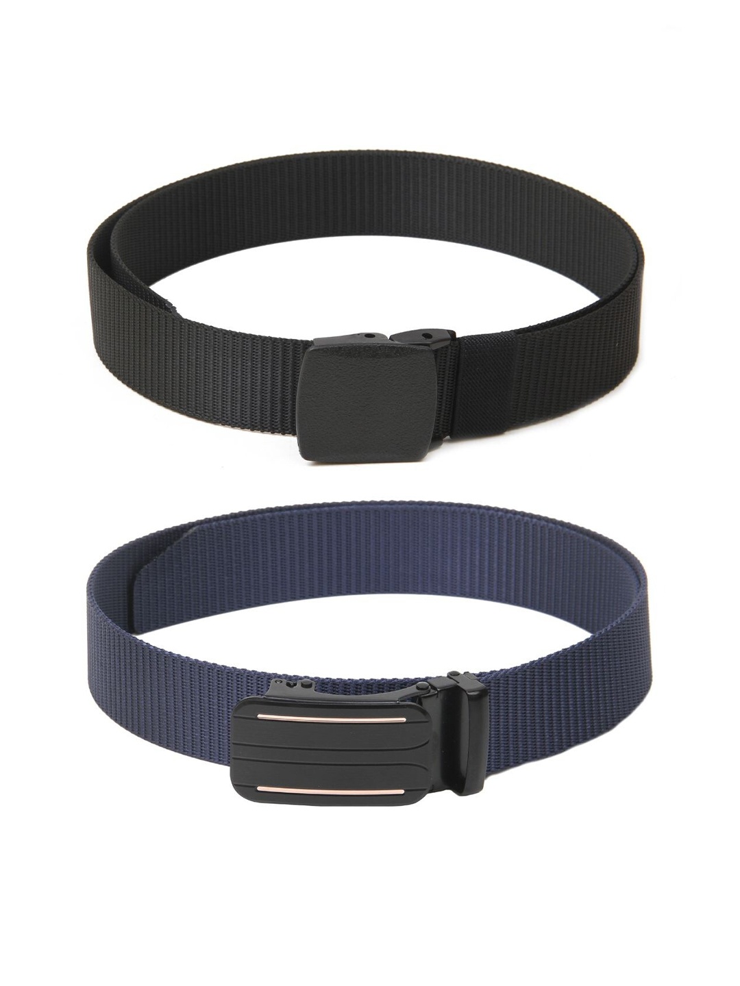 

Calvadoss Girls Set of 2 Textured Belt, Black