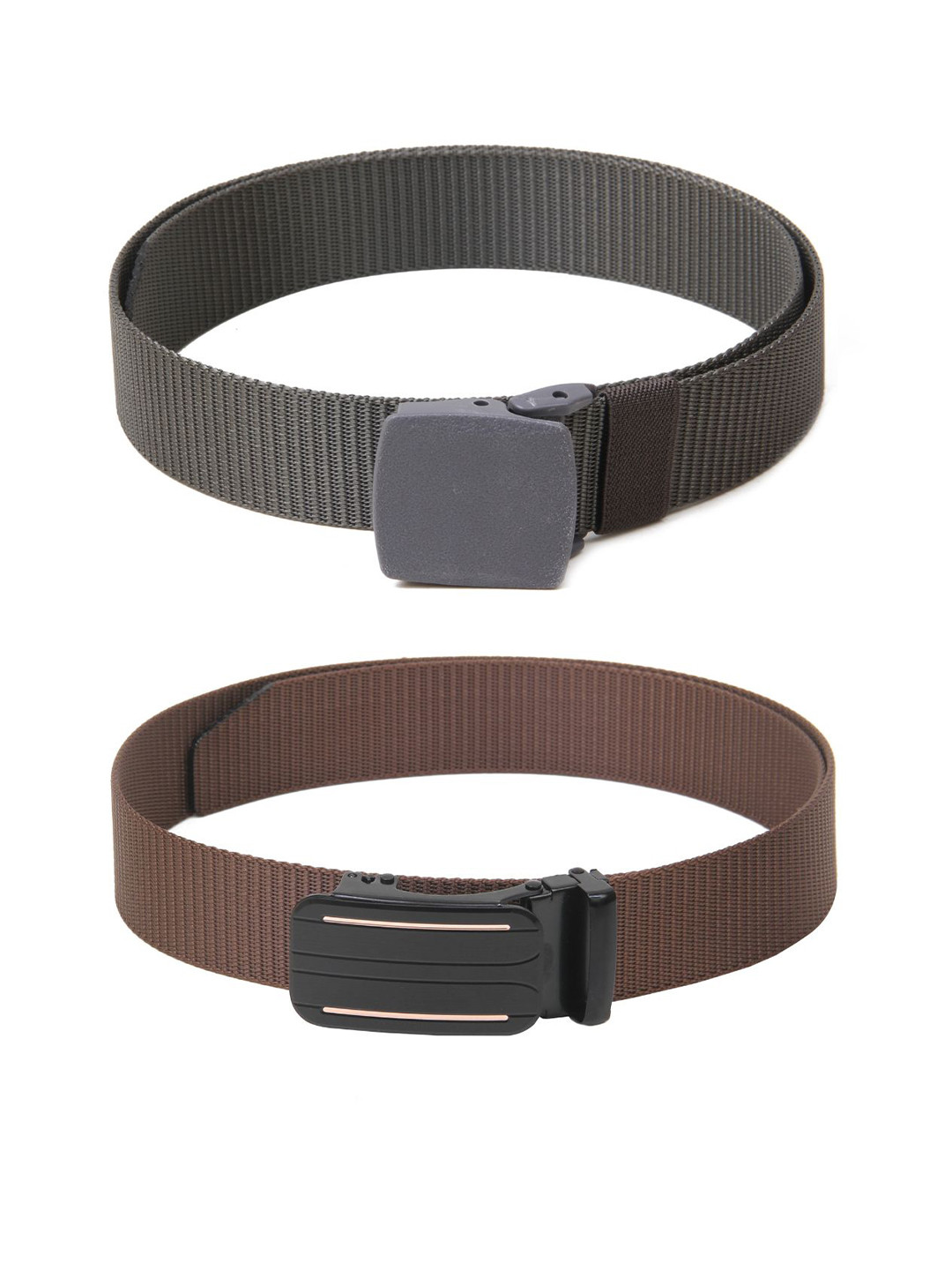 

Calvadoss Girls Set of 2 Textured Belts, Grey