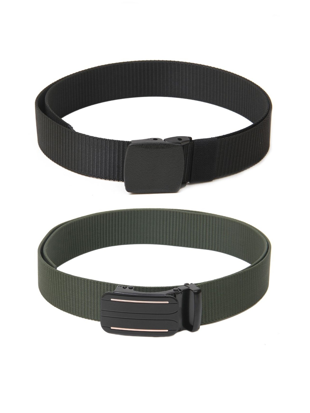 

Calvadoss Girls Set of 2 Textured Belts, Black