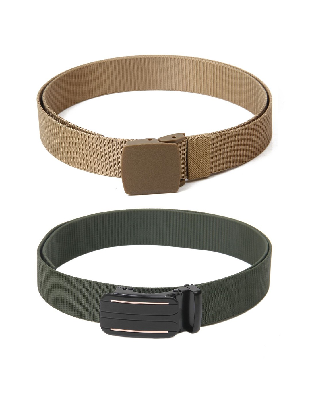 

Calvadoss Girls Set of 2 Textured Canvas Belts, Beige