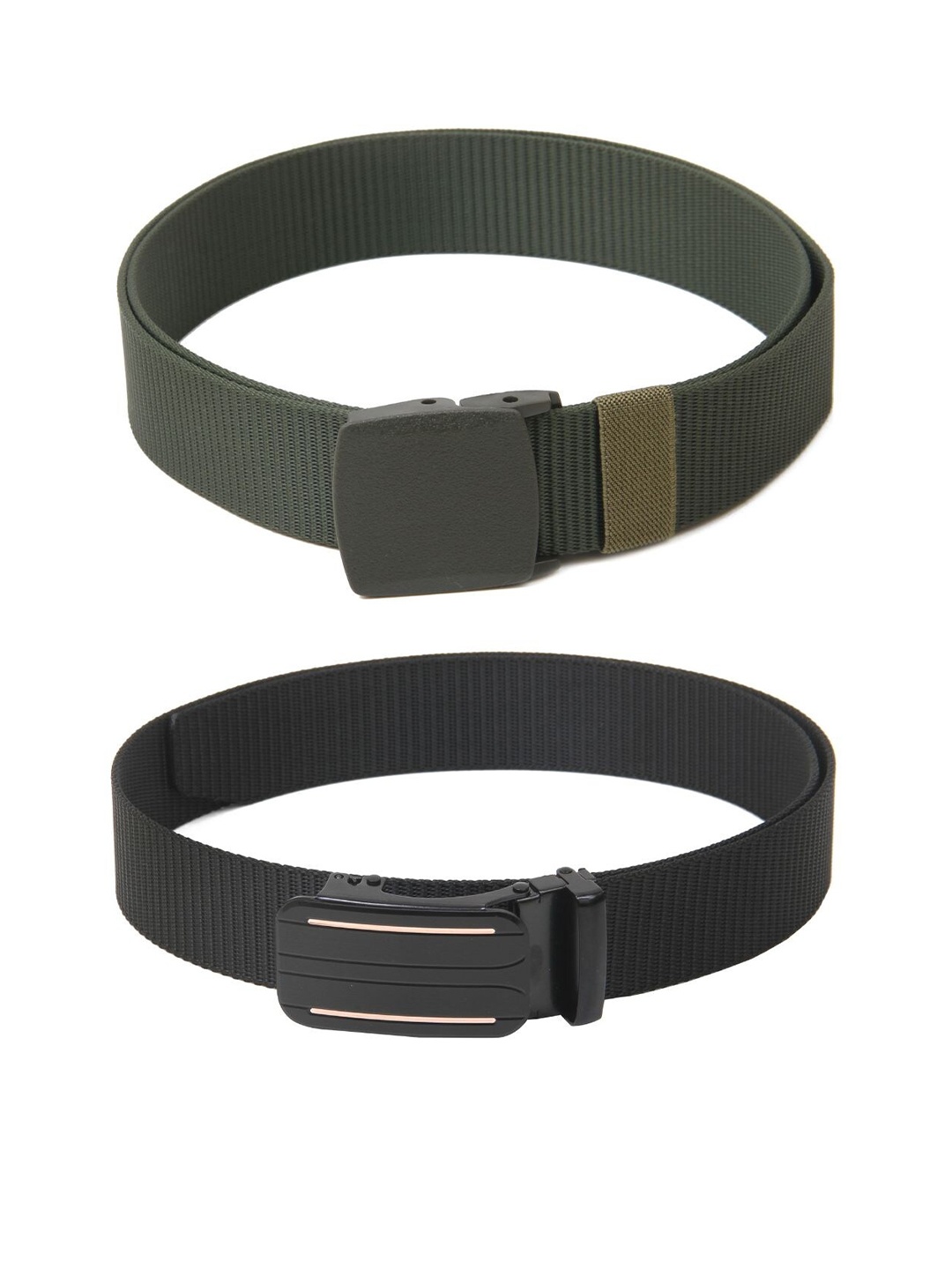 

Calvadoss Girls Set Of 2 Textured Belt, Green