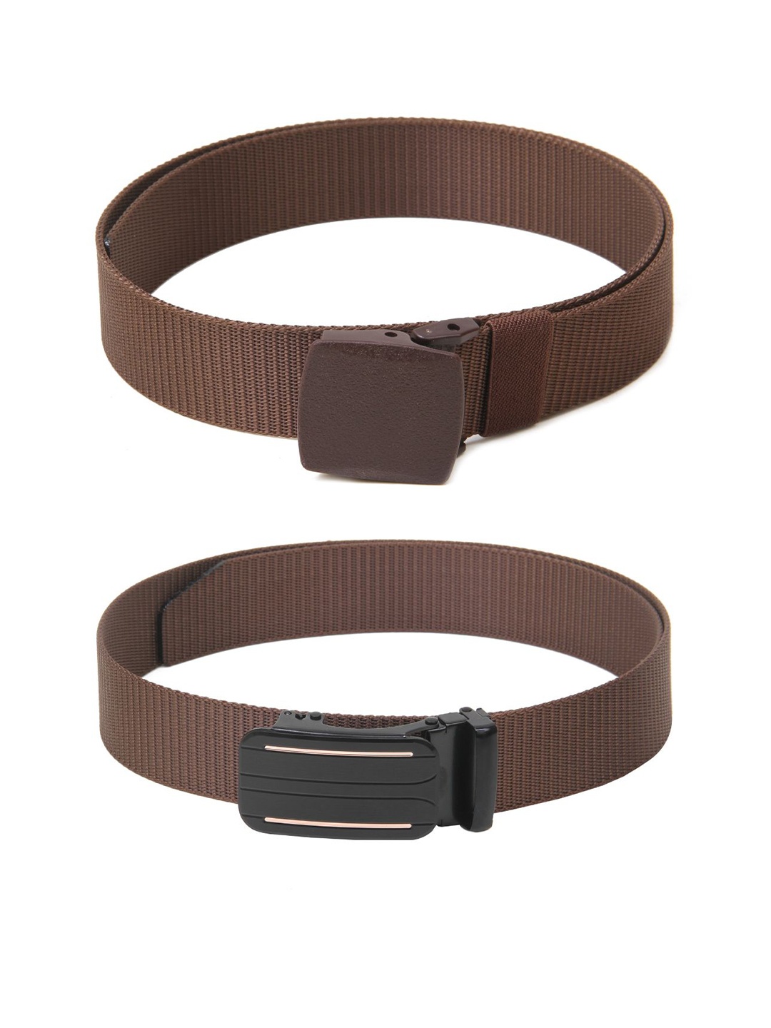 

Calvadoss Girls Set of 2 Textured Belts, Brown