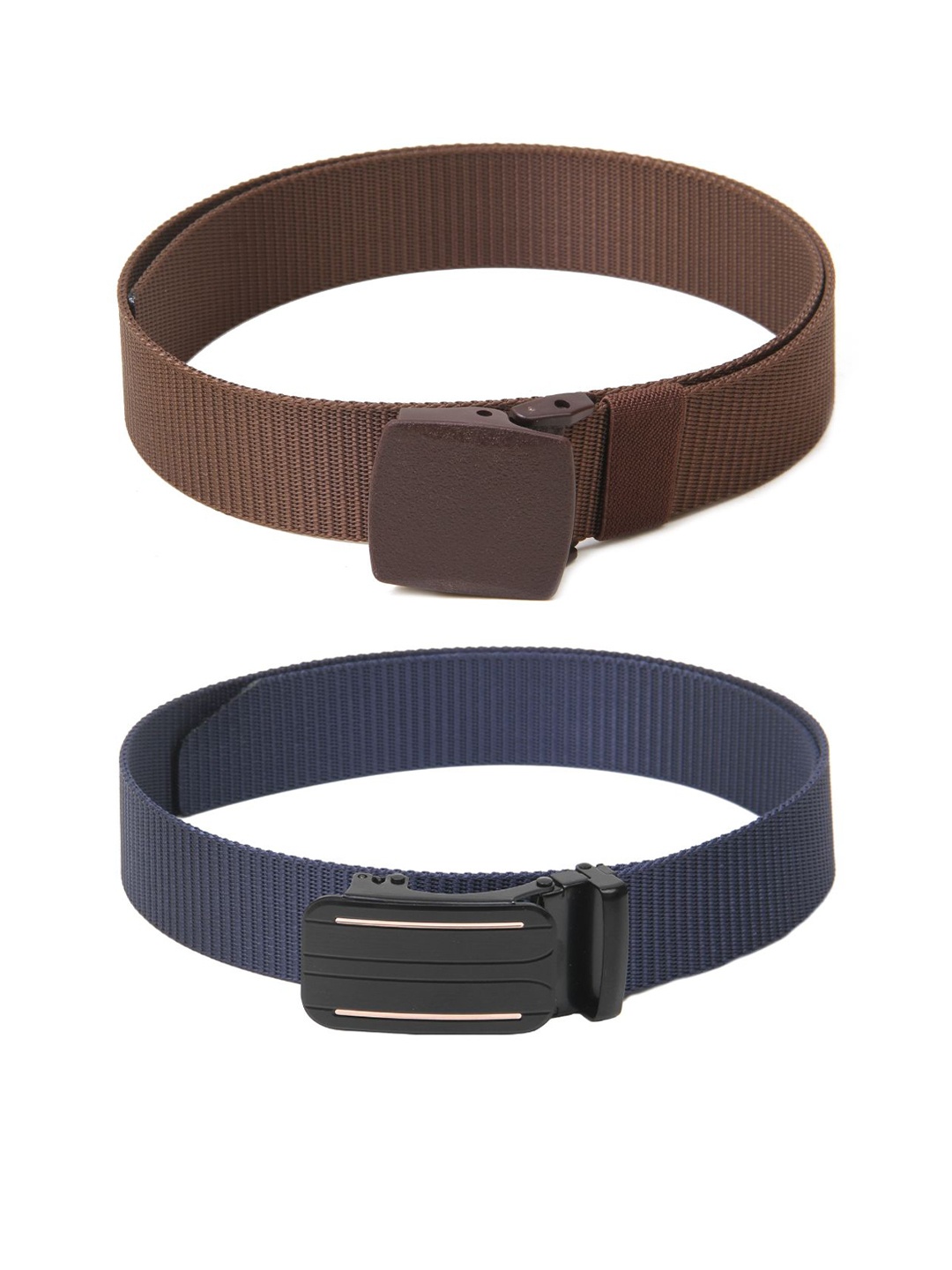 

Calvadoss Girls Set of 2 Textured Canvas Belts, Brown