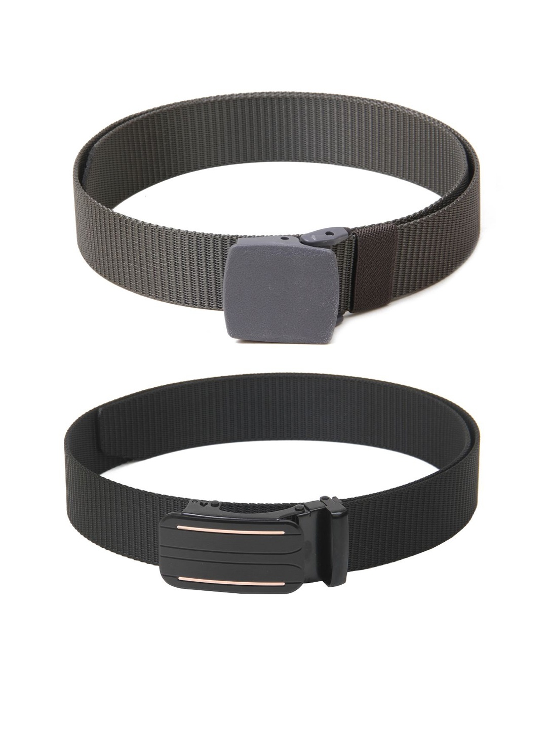 

Calvadoss Girls Set of 2 Textured Belts, Grey
