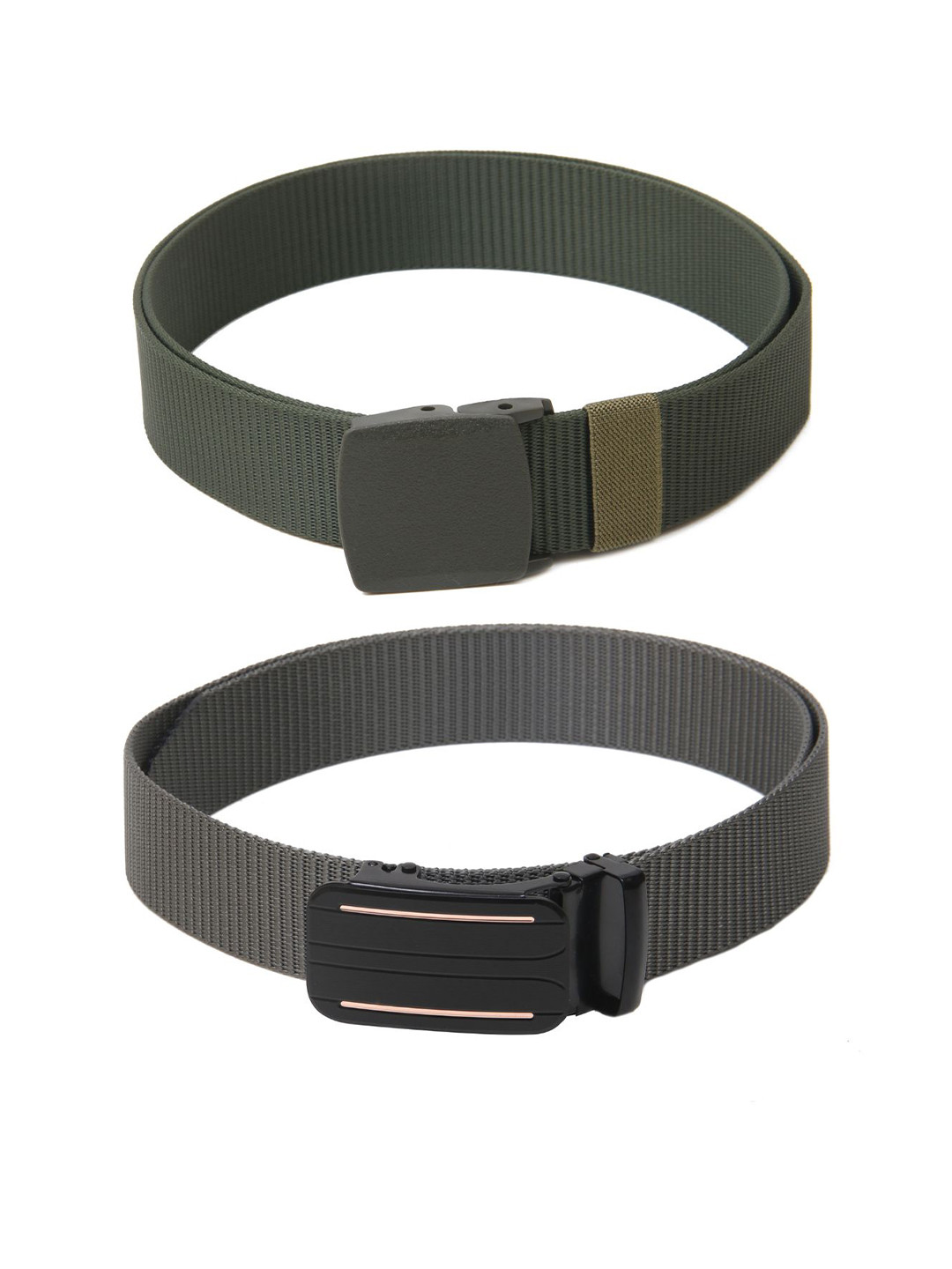 

Calvadoss Girls Set Of 2 Textured Canvas Belt, Green