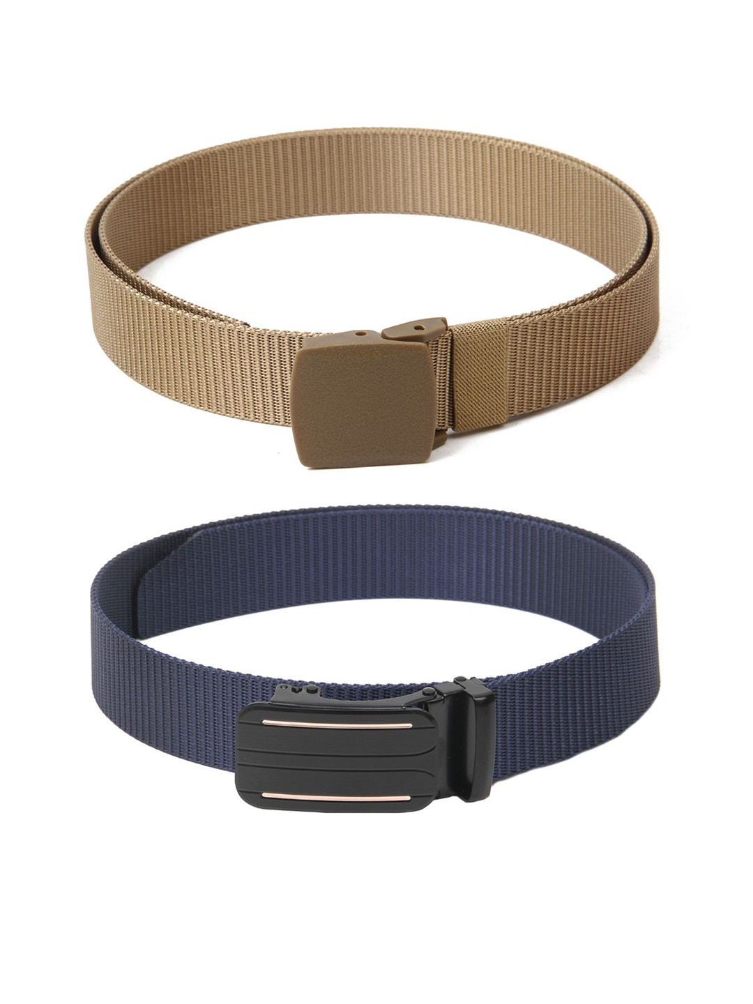 

Calvadoss Girls Set Of 2 Textured Belts, Beige