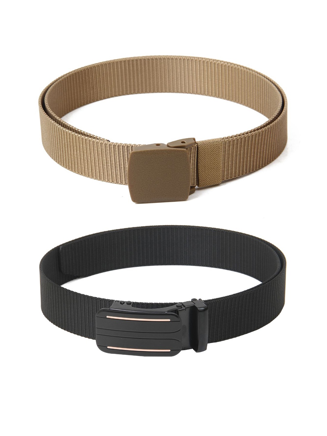 

Calvadoss Girls Set Of 2 Textured Canvas Belt, Beige